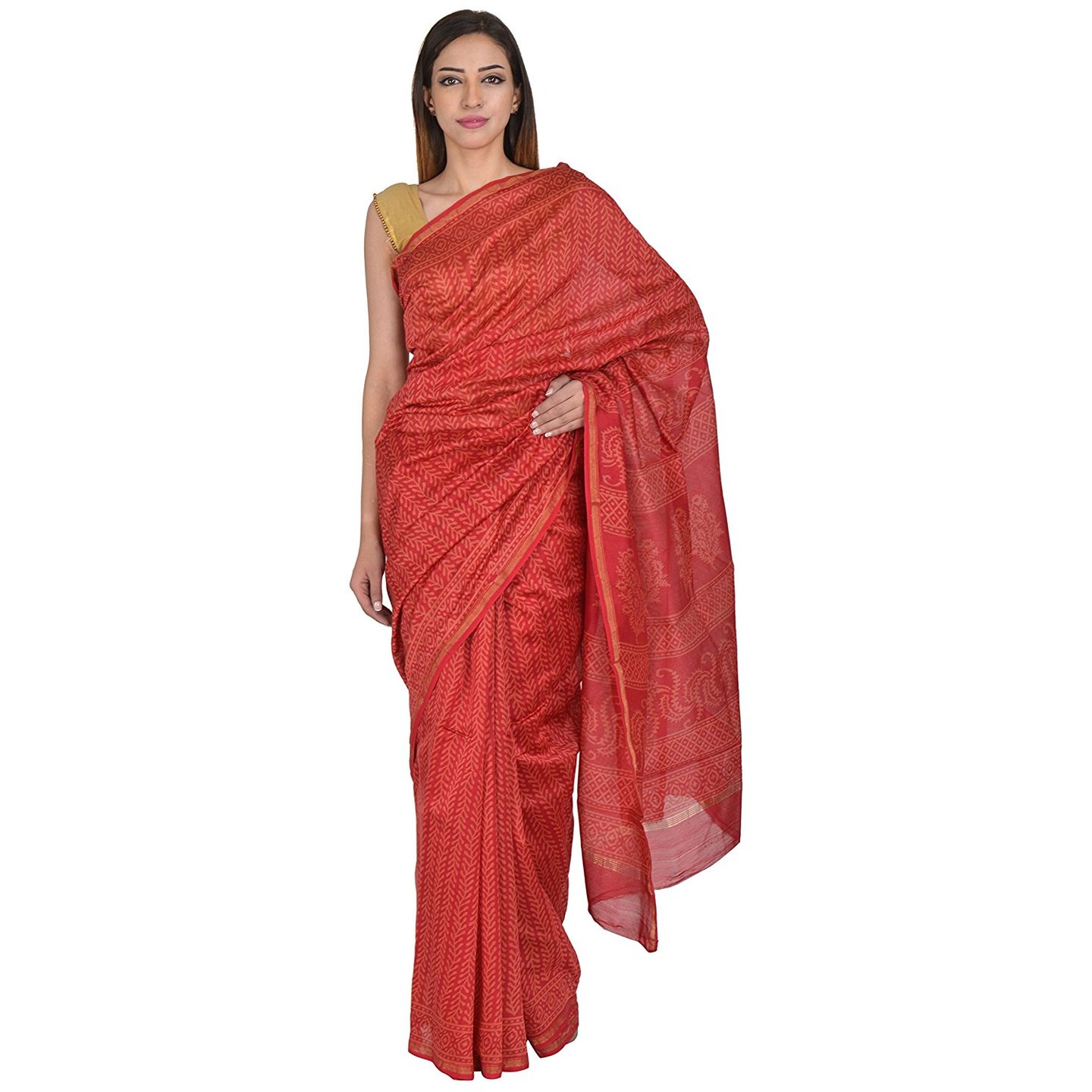 Korie Cotton Silk Saree (Red)_(KB6_25)