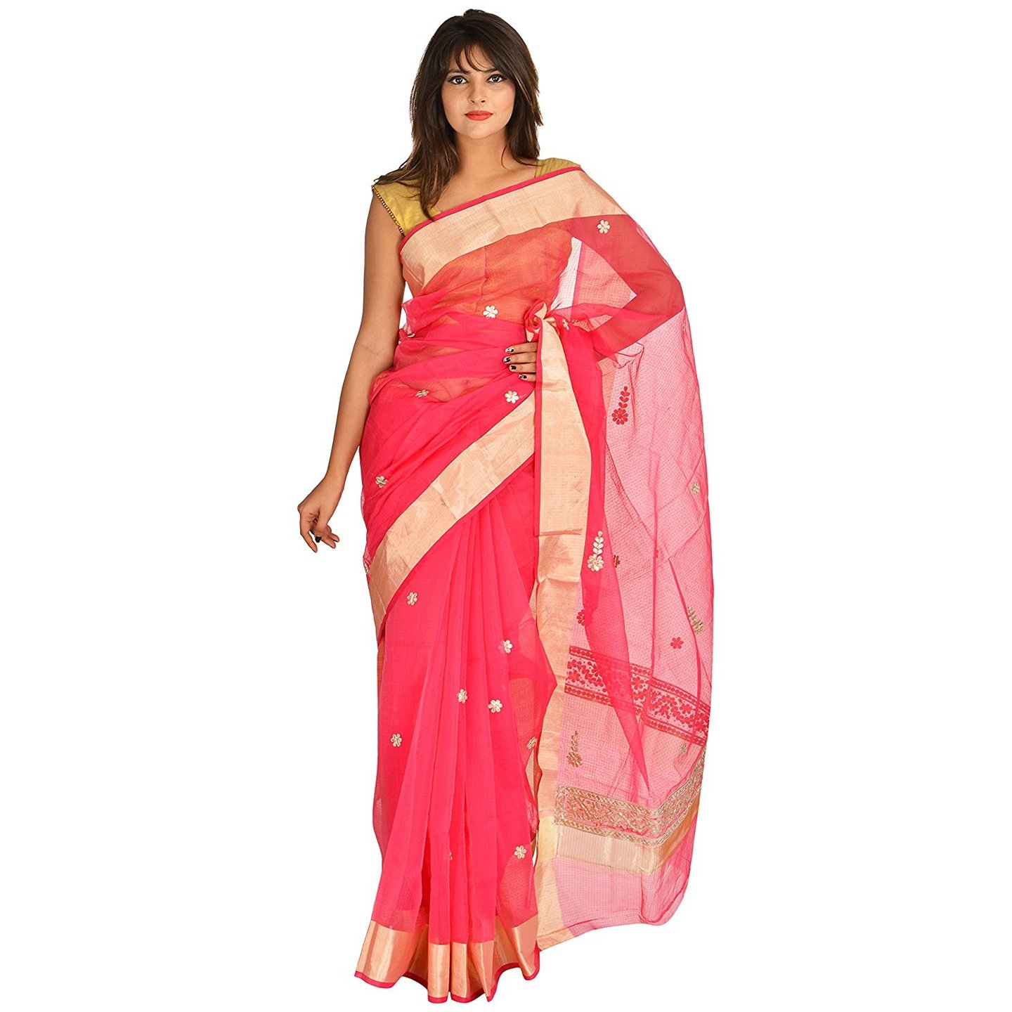 Korie Kota Saree with Gota Patti (Pink)- KK5_79