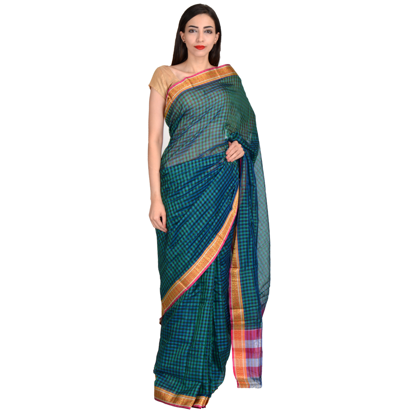 Korie Womens Pune Silk Saree Green- KP7_16