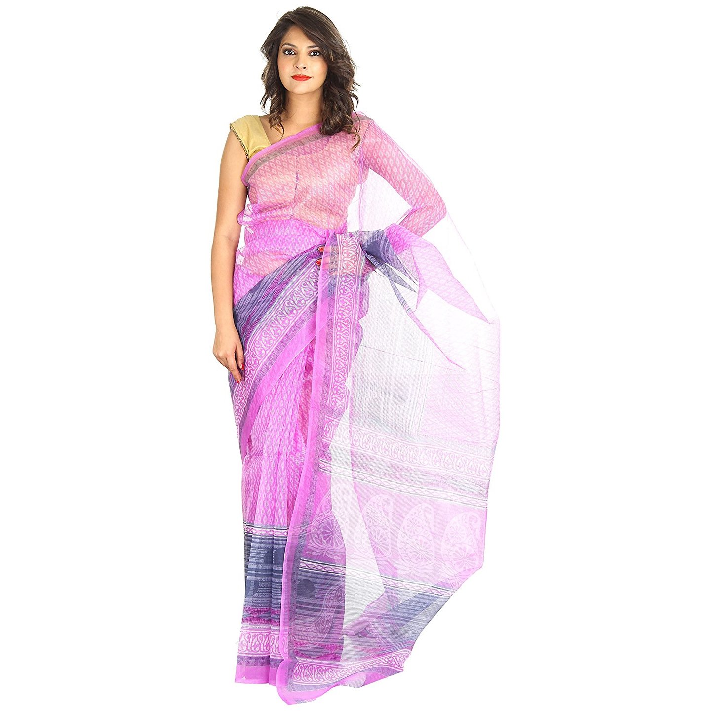 Korie Kota Supernet Saree without Blouse Piece (Purple)-  K2_02