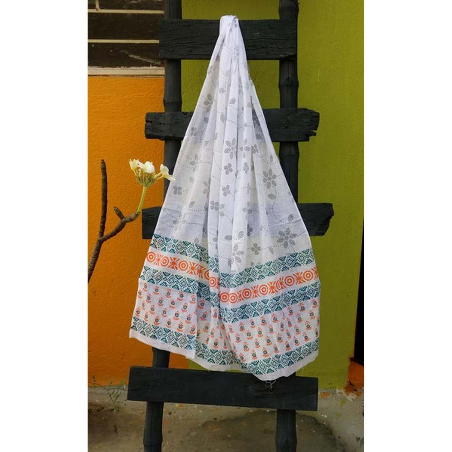 Hand Block Print Dupatta  Stole  Sarongs  Pareos for Womens  CHRISTIE