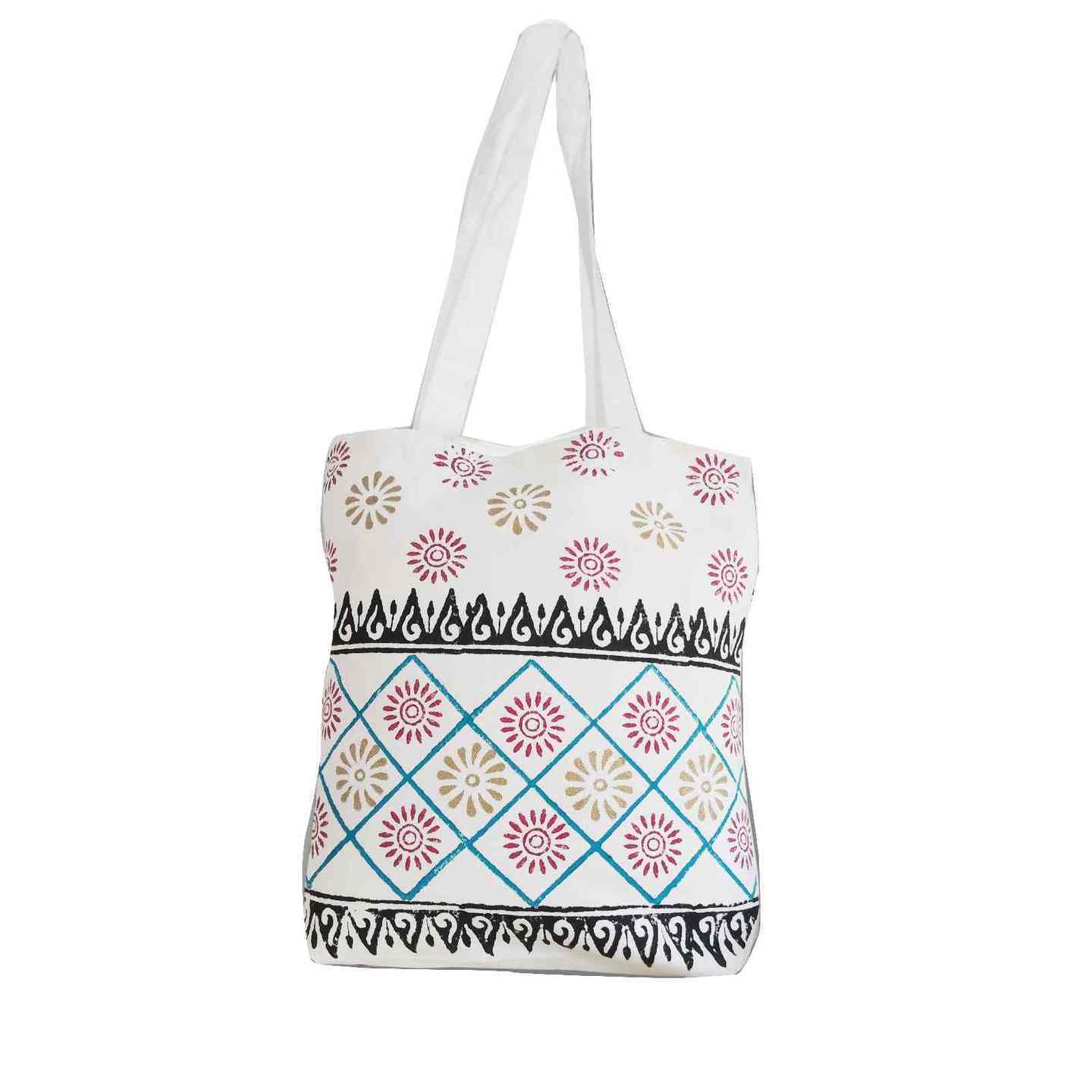 Hand Block Print Canvas Tote Bags – CHOKER