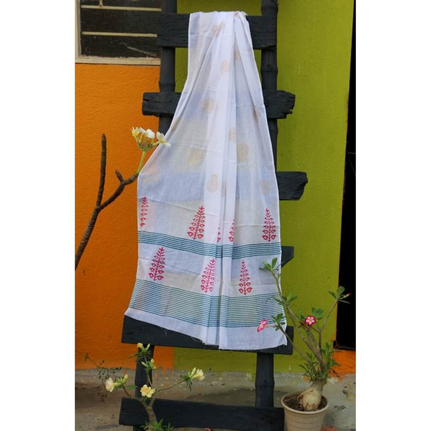 Hand Block Print Dupatta / Stole / Sarongs / Pareos for Women’s – GOLDEN LEAVES