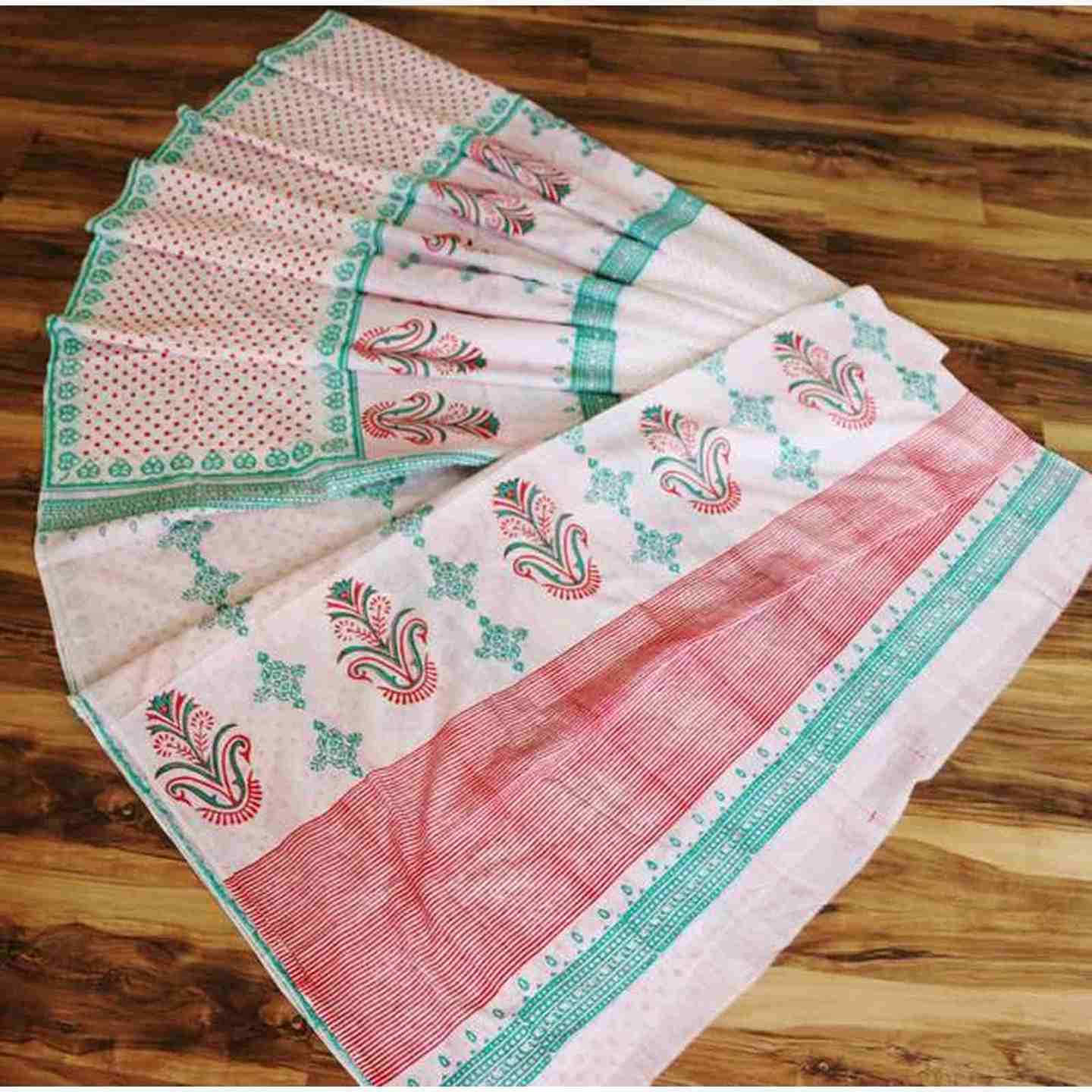 Hand Block Print Saree for Womens Wear – POLKA