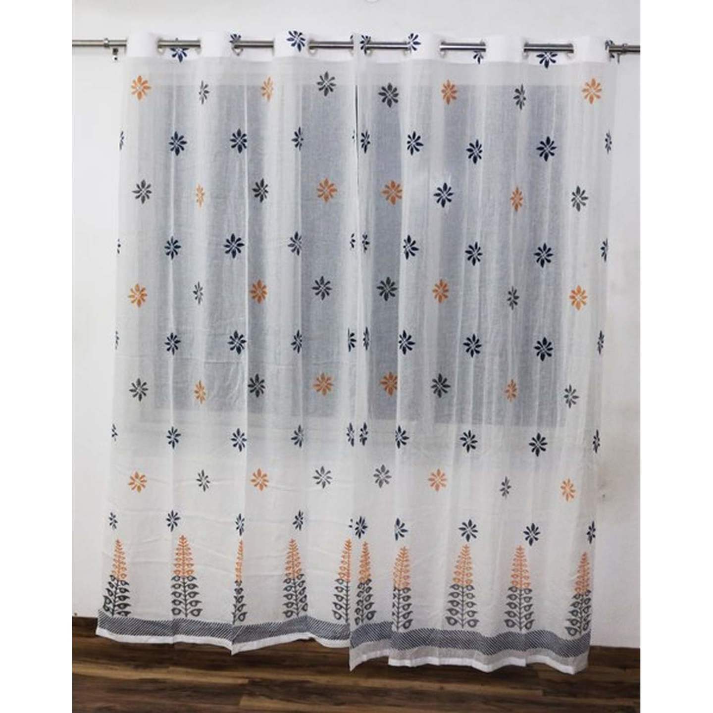 Hand Block Print Curtain  TRIBAL FORM