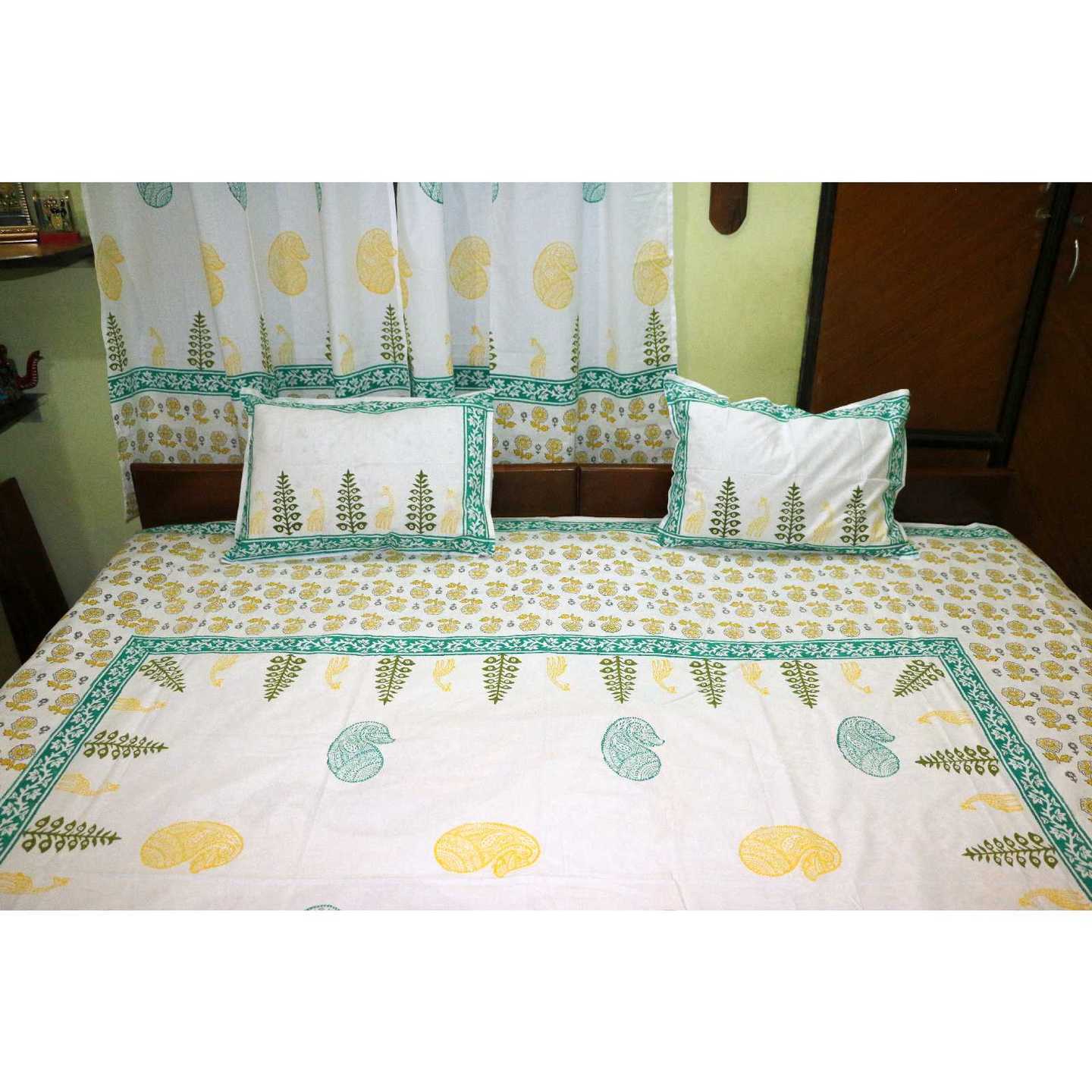 Hand Block Printed Bed Sheet - JOYS