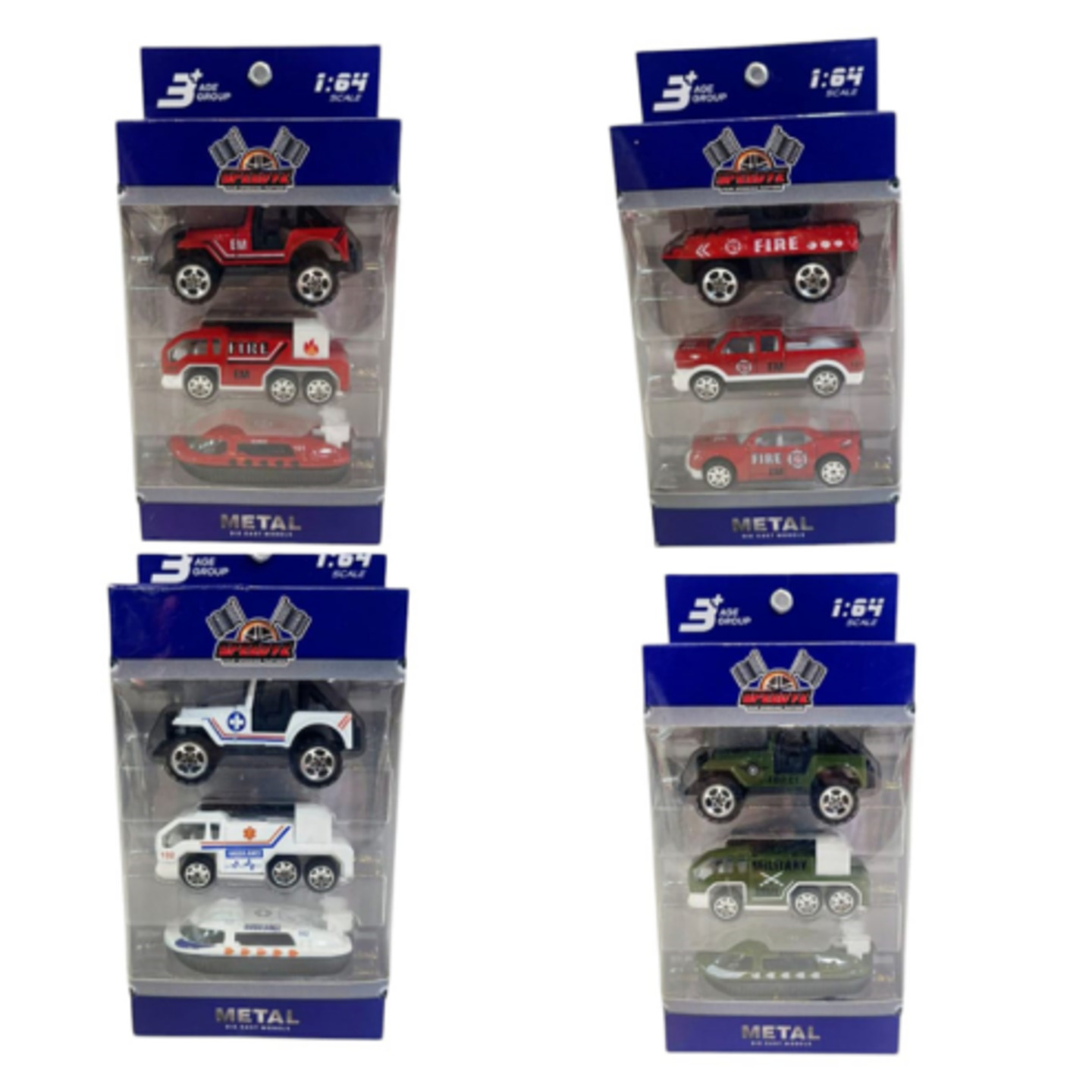 3 in 1 Speed YZ Die Cast Car Set