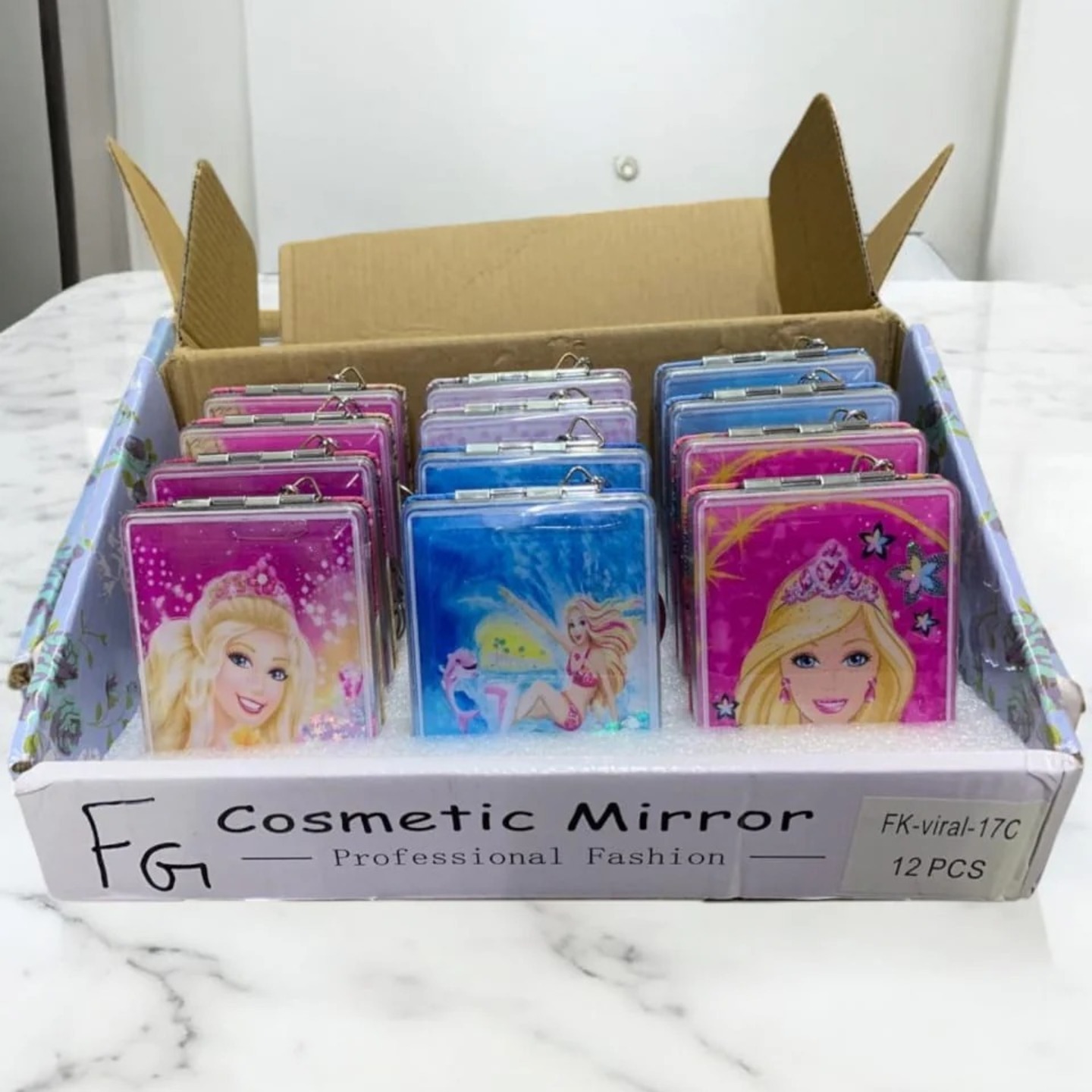 Barbie Glitter mirrror Pack of 12