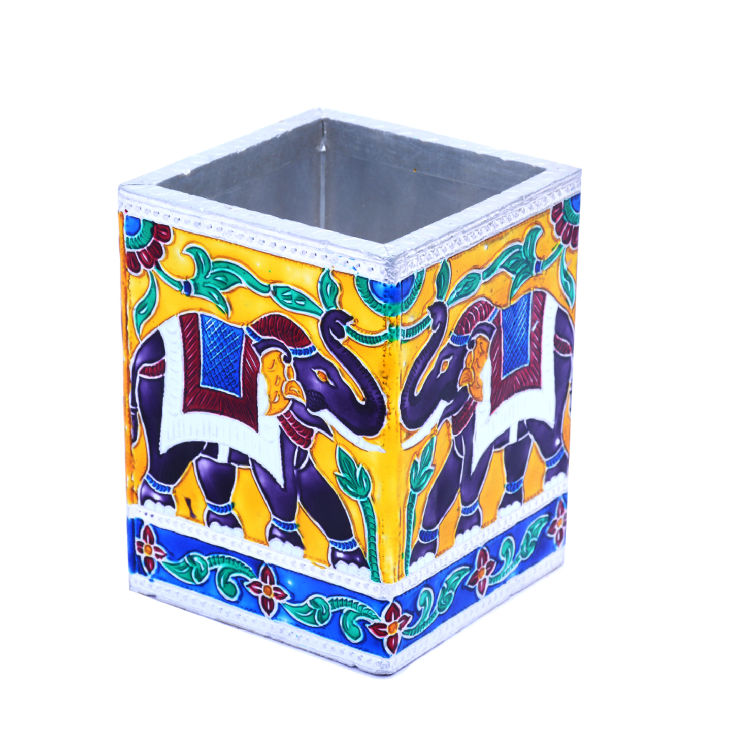 Elephant Painting Meenakari Pen Stand For Gifting