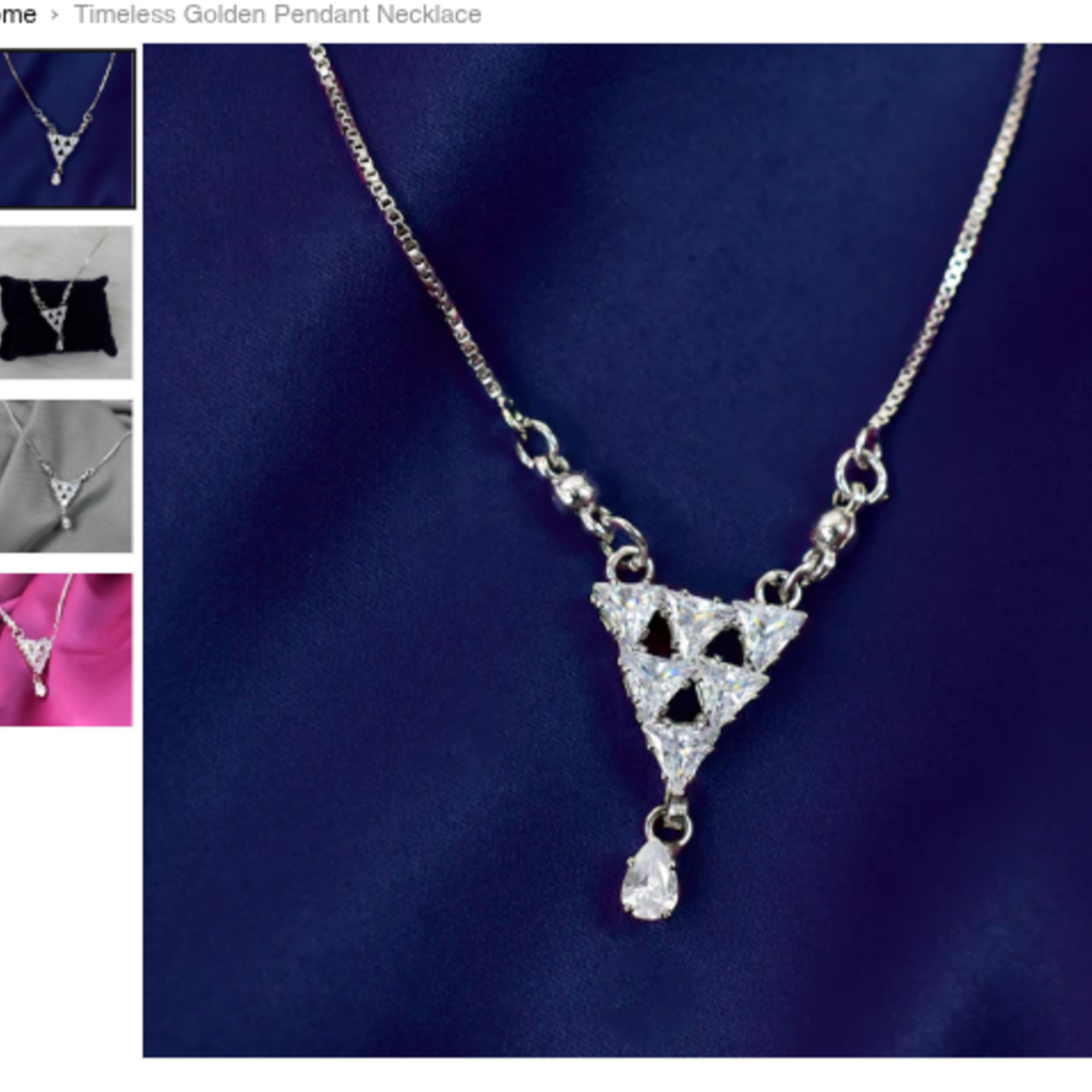 Timeless Golden Pendant Necklace