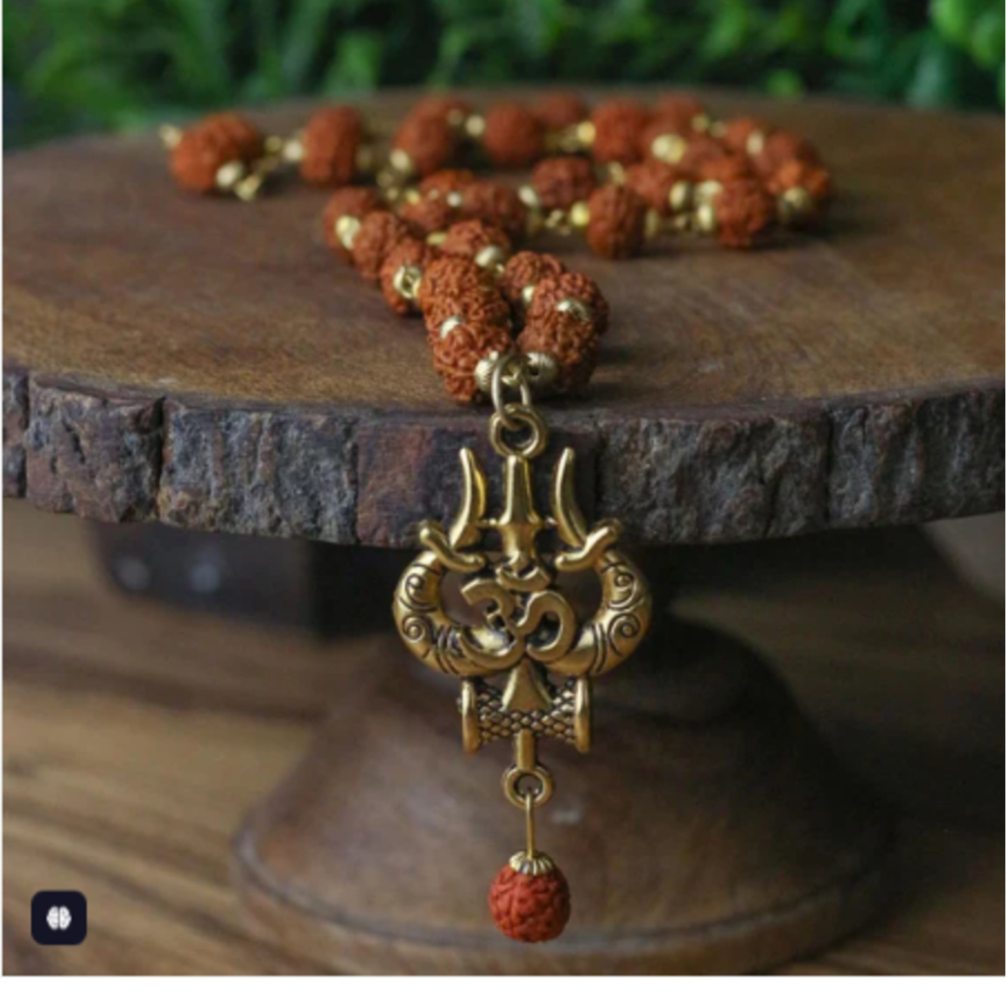 Shiva Trishool Rudraksha Necklace 54 Beads