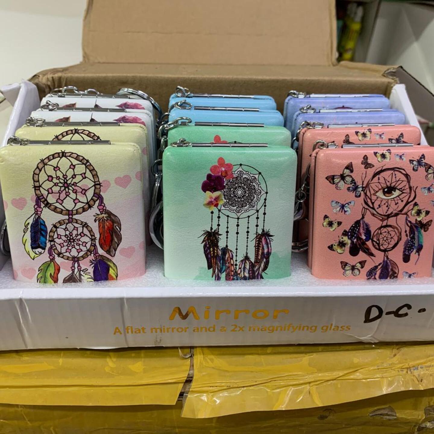 Dreamcather / evil eye mix design pocket mirror pack of 12