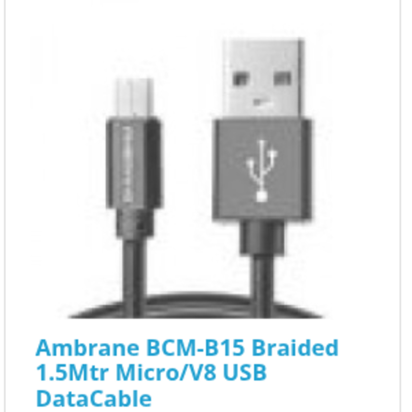 Ambrane BCM-B15 Braided 1.5Mtr Micro/V8 USB DataCable