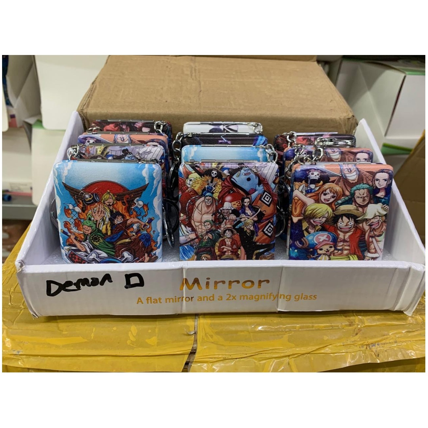 One piece family mix design pocket mirror pack of 12