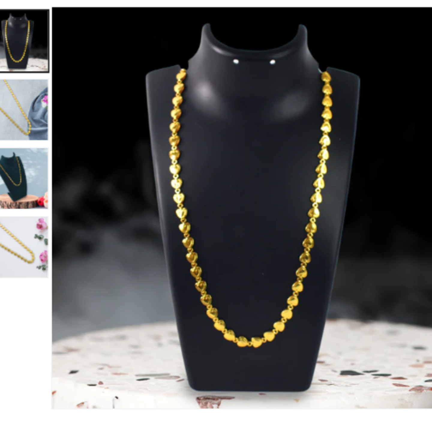 Gold Platted Necklace Handmade Brass Chain for Men