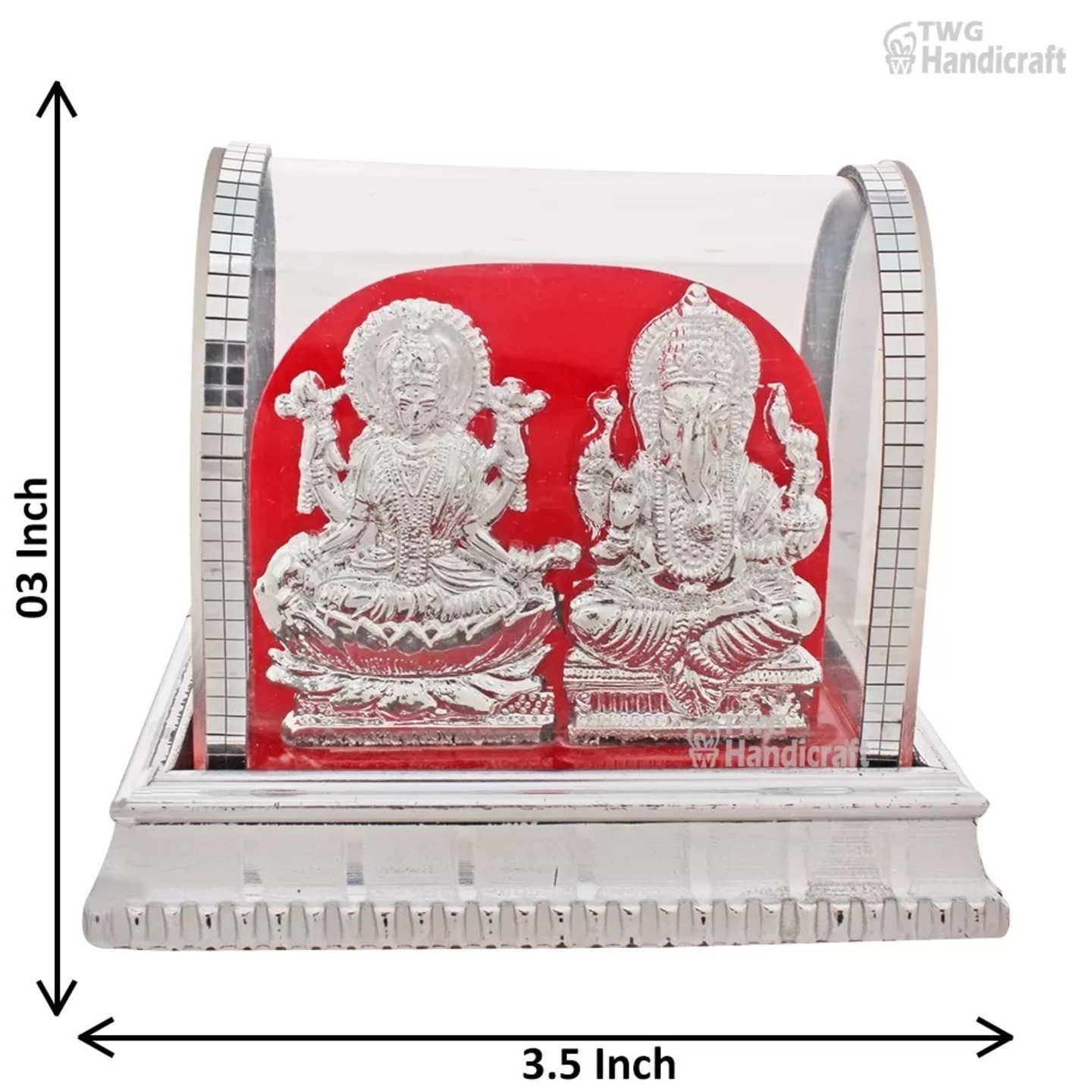 Lord Laxmi Ganesh Cabinet Statue Gift 3 Inch  8 cm  - 11X0629S000XZRS