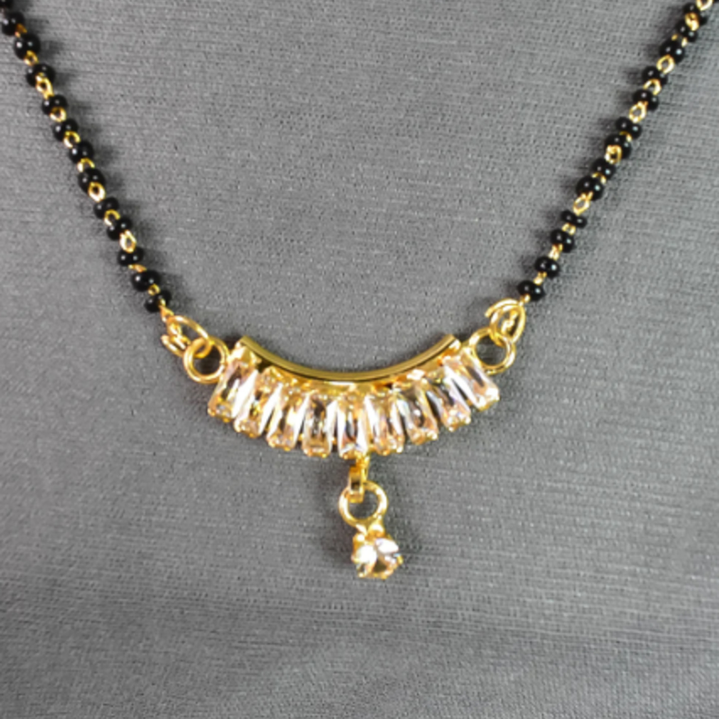 Fancy Latest DesiFancy Latest Design Rose Gold Polish Diamond Mangalsutra Brass Mangalsutragn Rose Gold Polish Diamond Mangalsutra Brass Mangalsutra