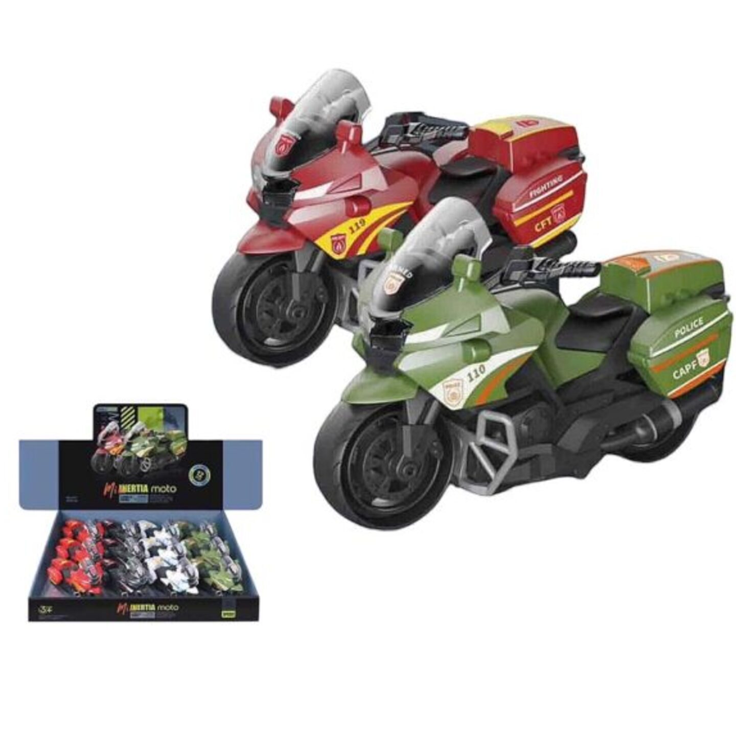 (12 Pcs) Mini Inertia Moto Bike