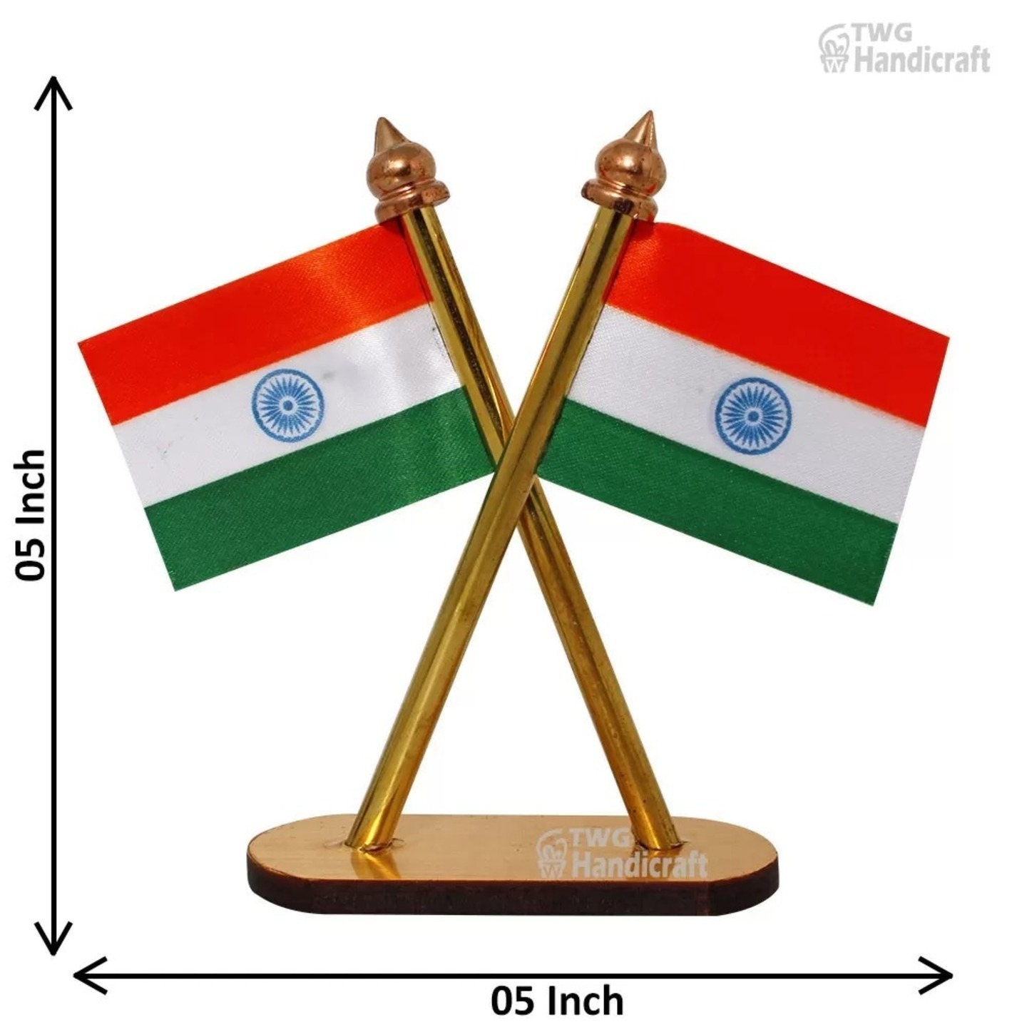 Indian Flag Clock Corporate Table Decor Gift Item 5 Inch ( 13 cm ) - 77X0105G000XZHR