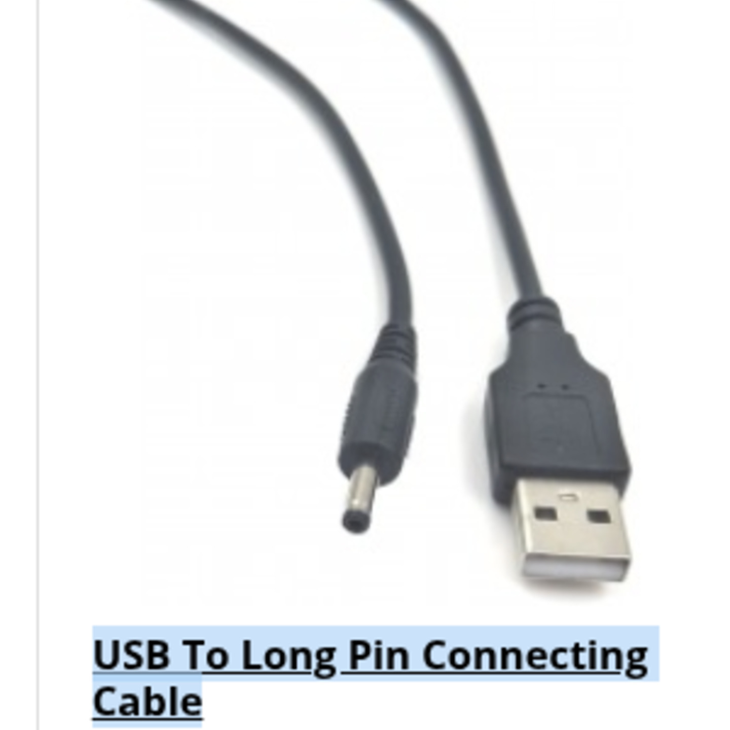 USB To Long Pin Connecting Cable