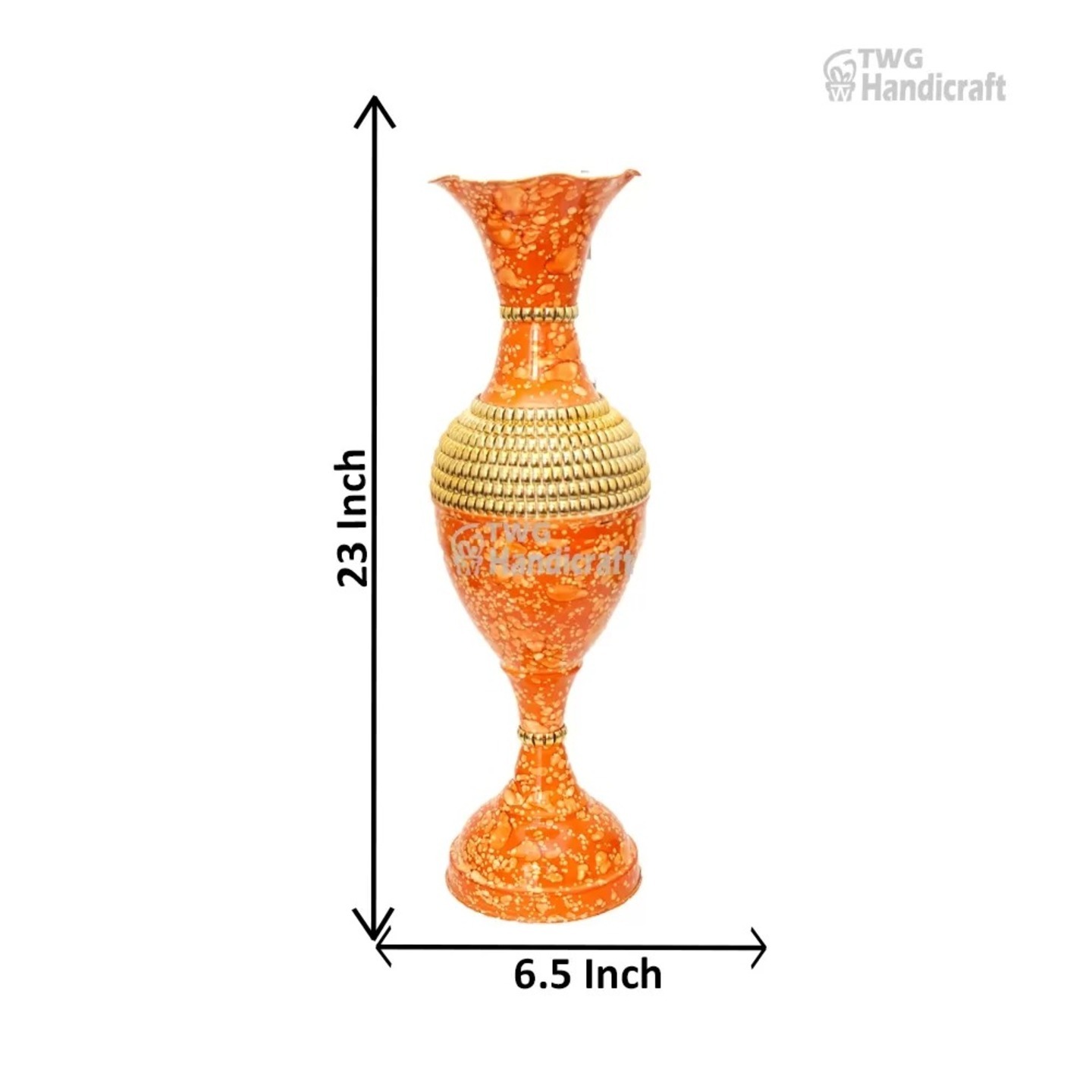 Decorative Metal Flower Vase 23 Inch ( 58.5 cm ) - 12X0300O
