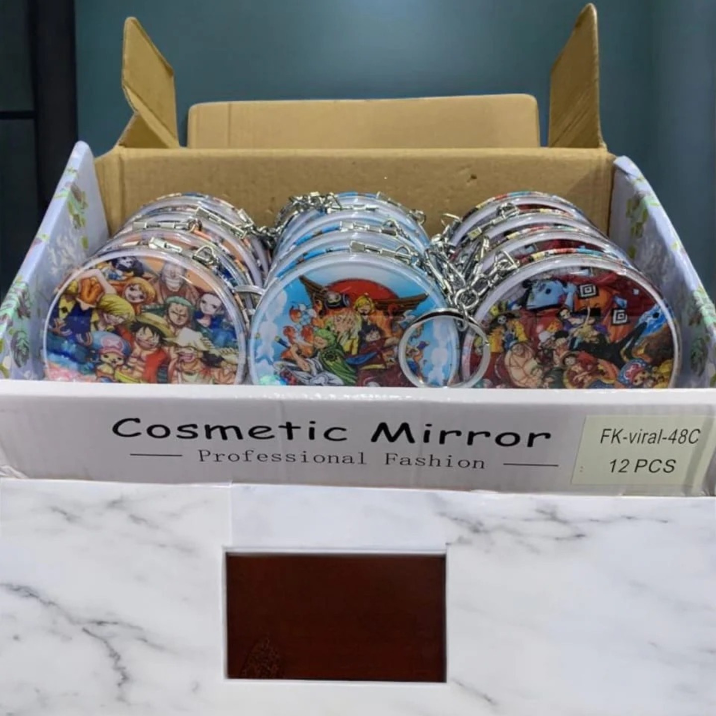 One piece Family glitter pocket mirror Pack of 12
