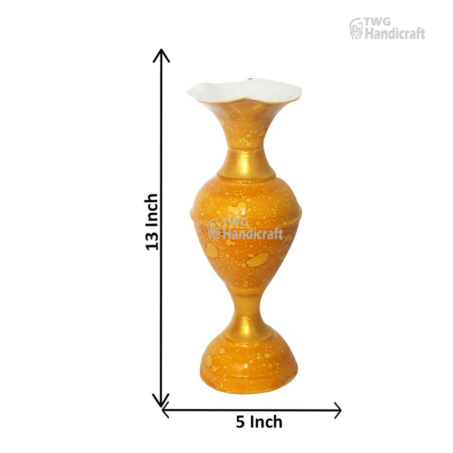 Decorative Metal Flower Vase 13 Inch ( 33.5 cm ) - 12X0304Y