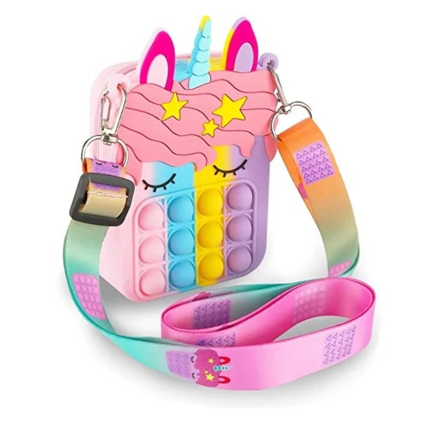 Unicorn silicon popit sling bag