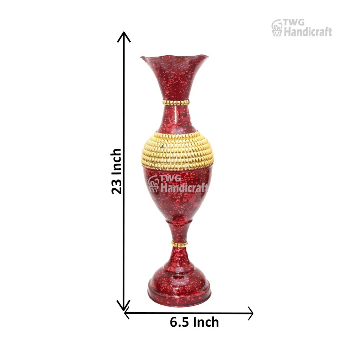 Decorative Metal Flower Vase 23 Inch ( 58.5 cm ) - 12X0300Y