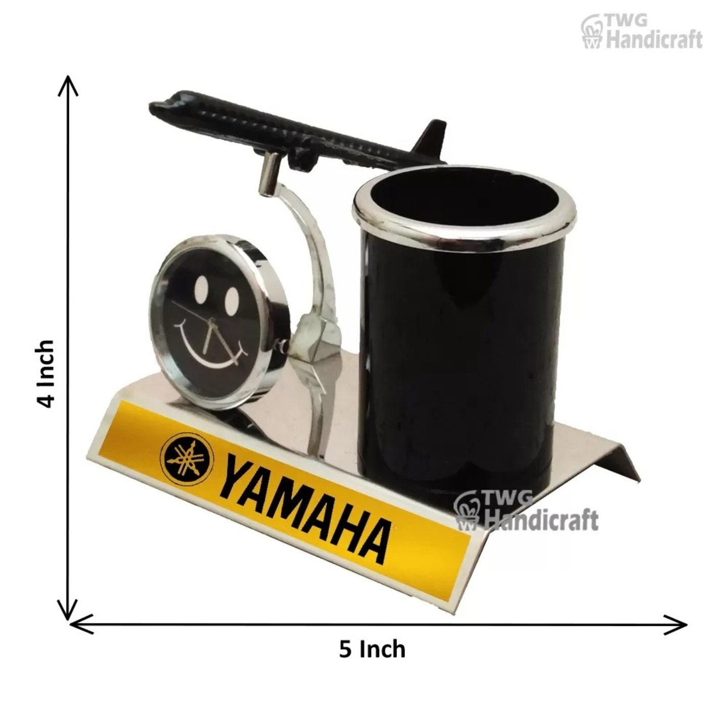 Pen Stand With Office Table Clock 4 Inch ( 10.5 cm ) - 28X0030K000XTOT
