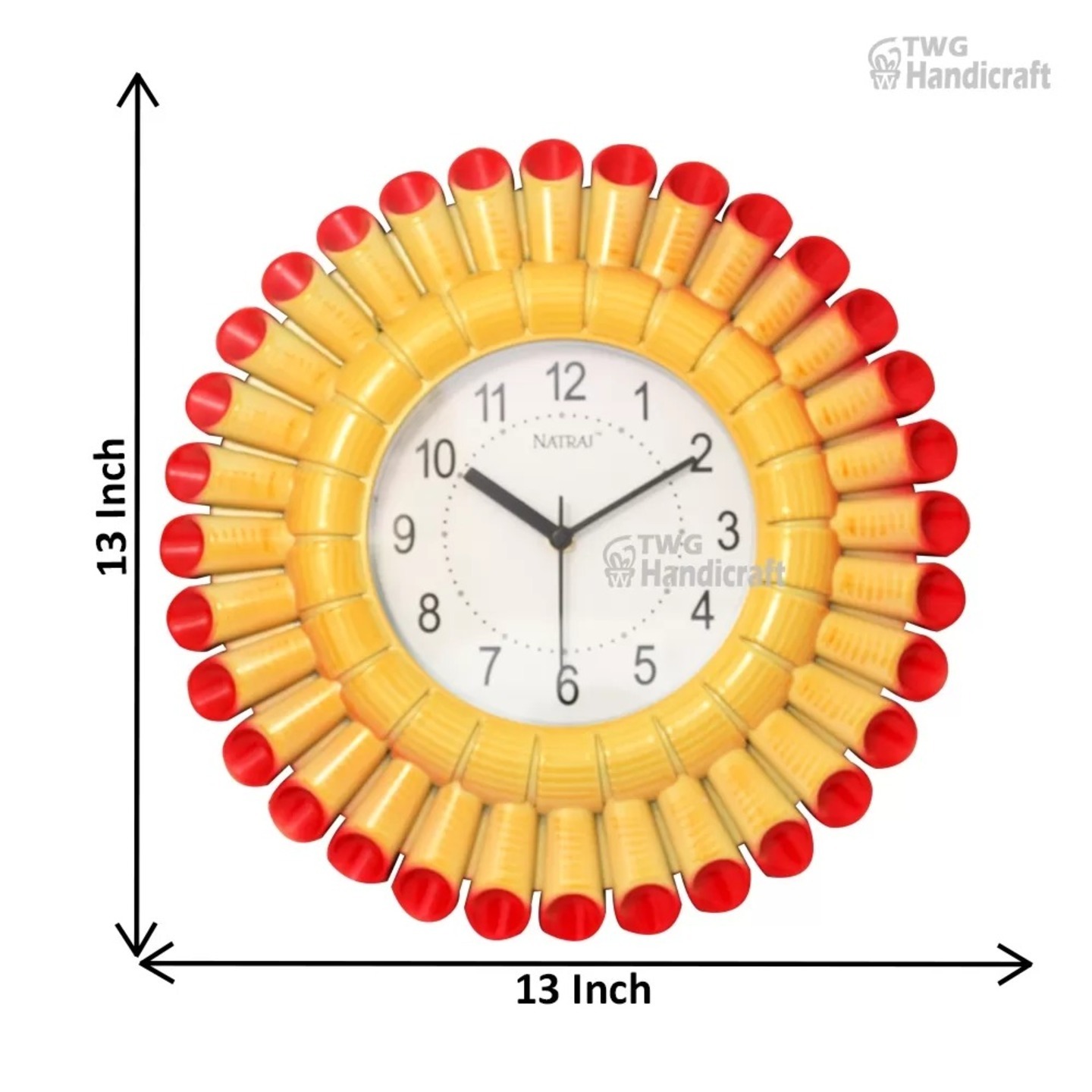 Sunflower Wall Hanging Clock 13 Inch ( 33.5 cm ) - 26X0129L