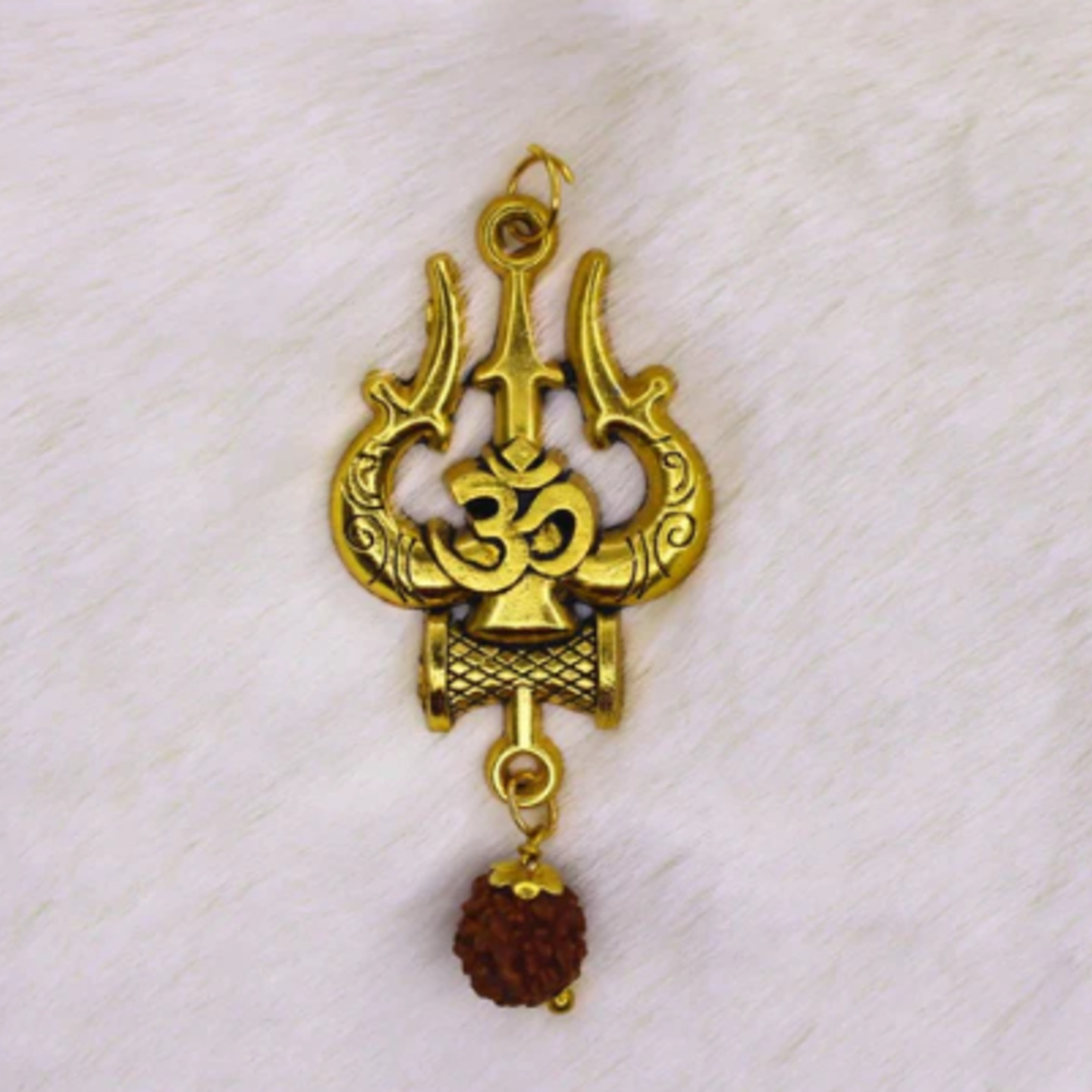 OM Shiva Trishool Rudraksha Necklace 54 Beads