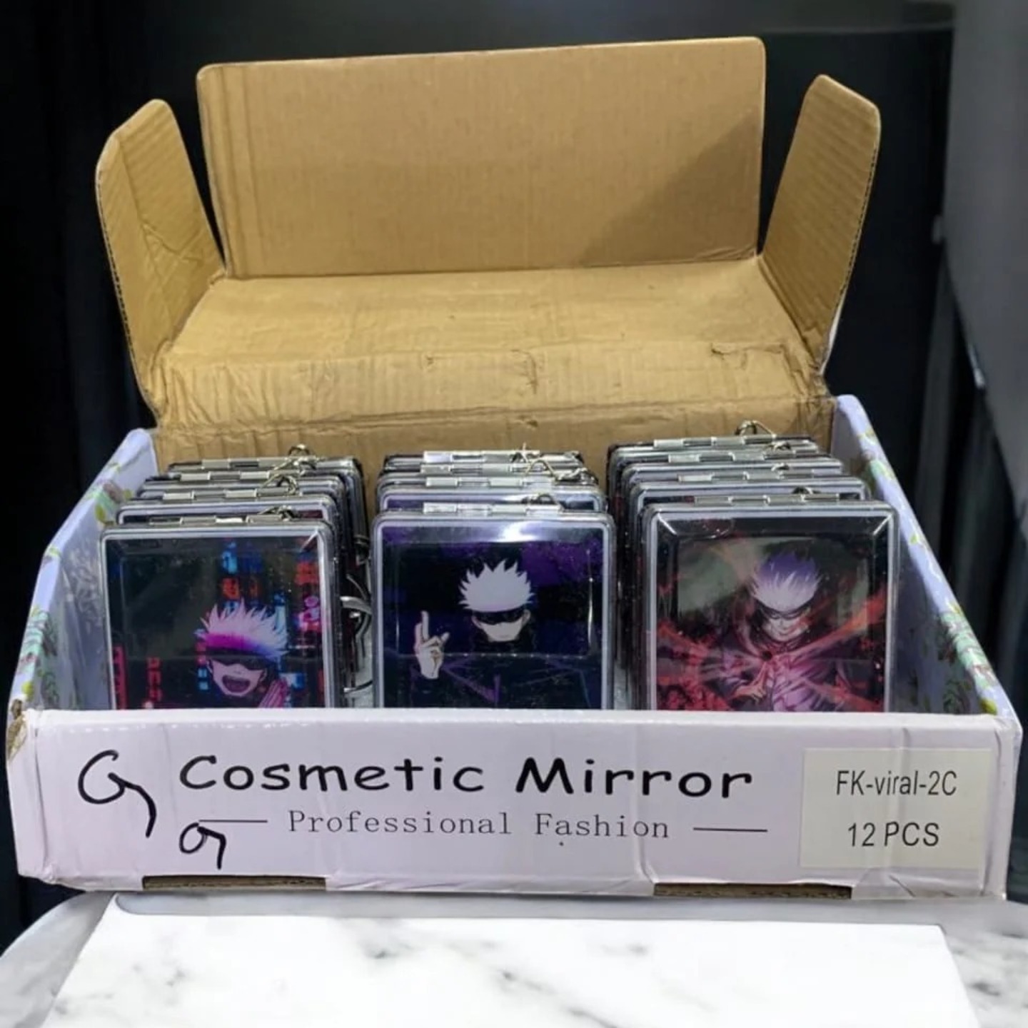 Glitter pocket mirrror pack of 12