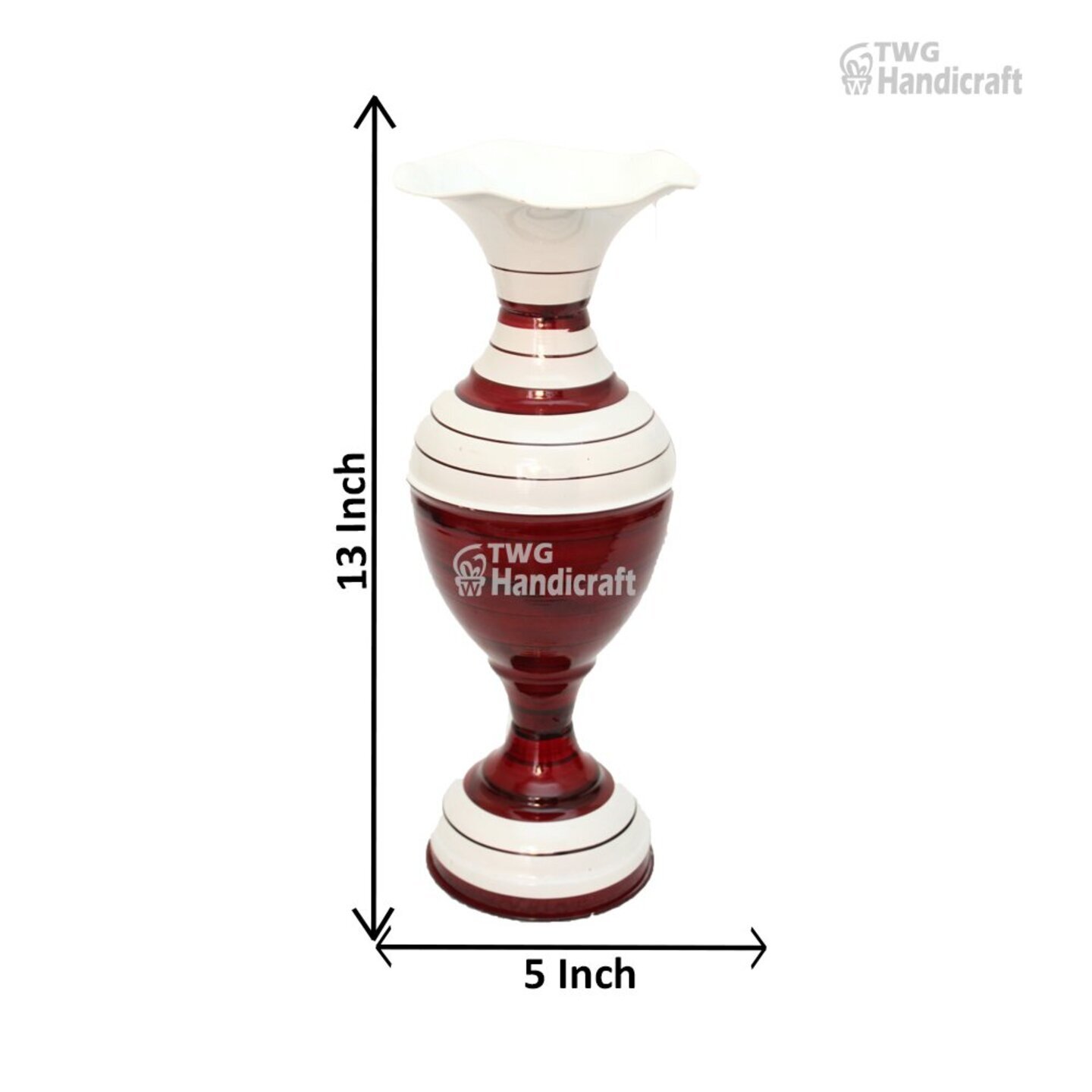 Decorative Metal Flower Vase 13 Inch ( 33.5 cm ) - 12X0296R