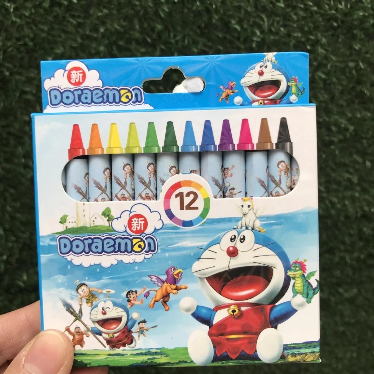 12 packets- Mix Design Cartoon Crayons 12pc/pk