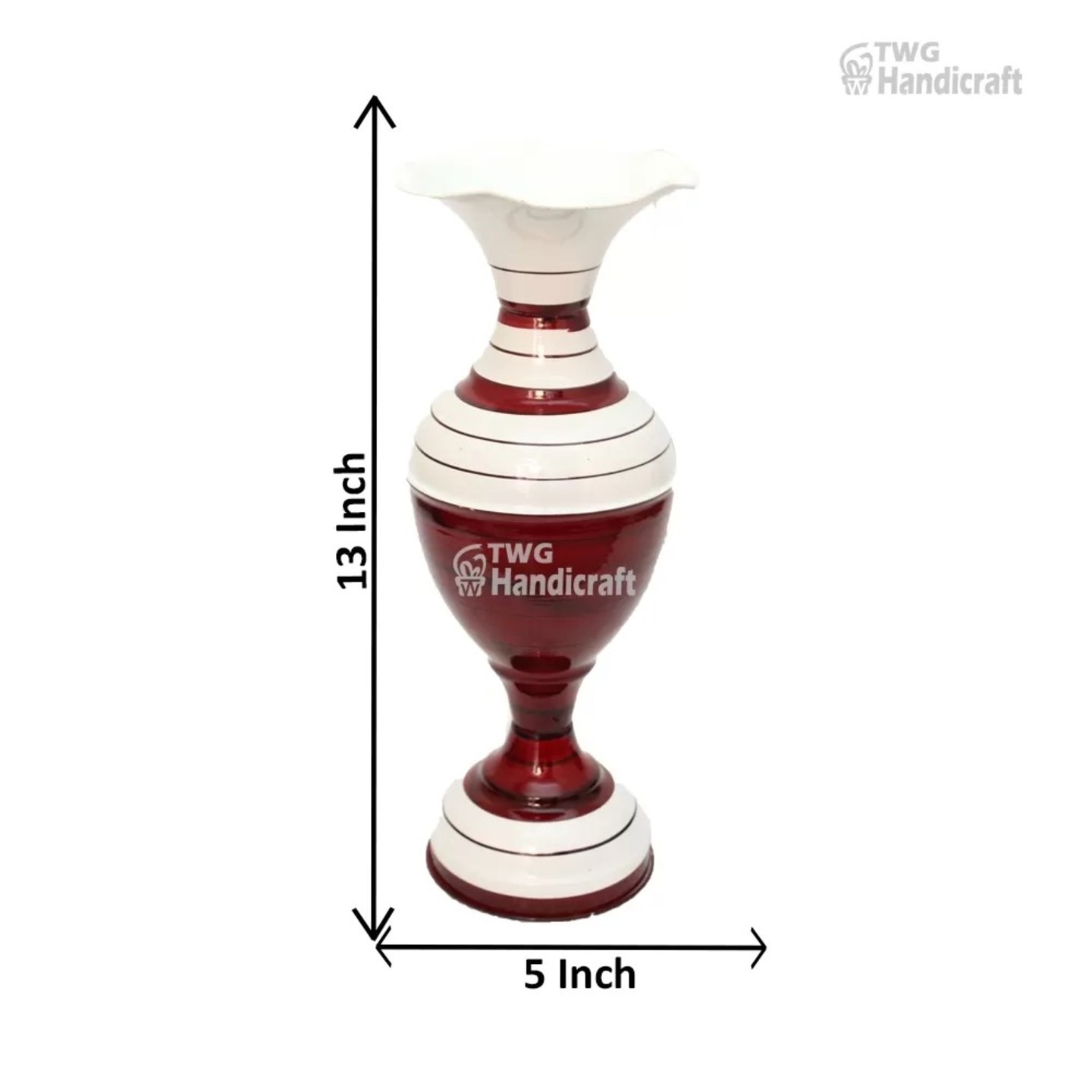 Decorative Metal Flower Vase 13 Inch ( 33.5 cm ) - 12X0296D