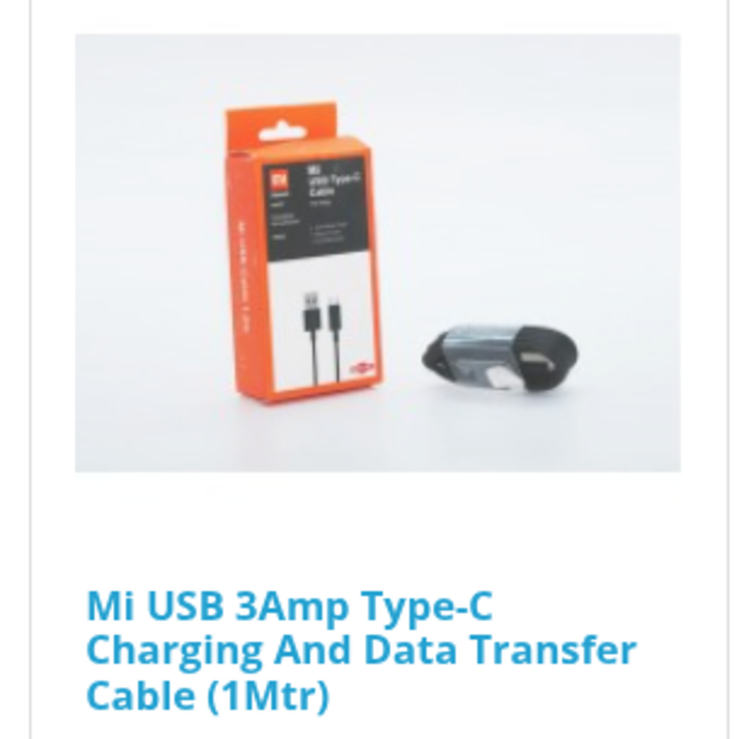 Mi USB 3Amp Type-C Charging And Data Transfer Cable (1Mtr)