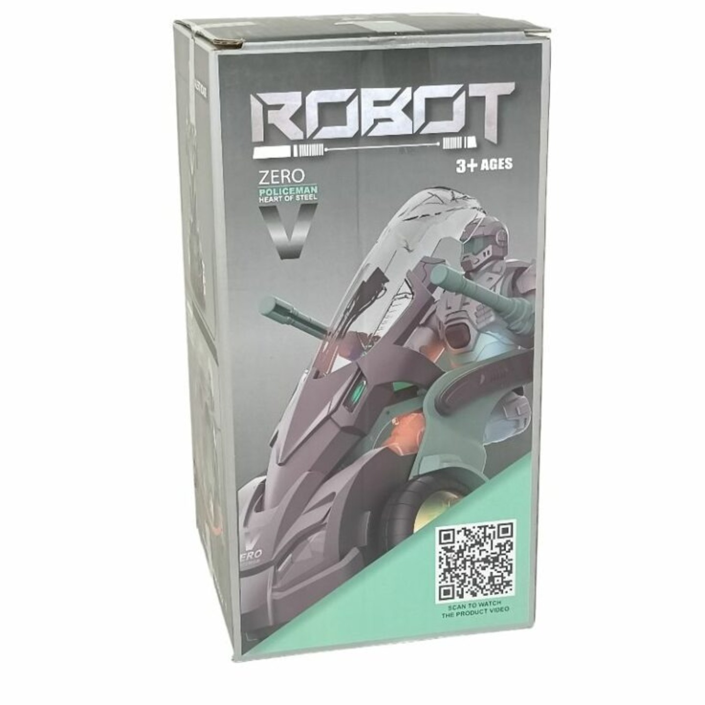Zero Police Man Robot Car Toy with 3D Lights & Music