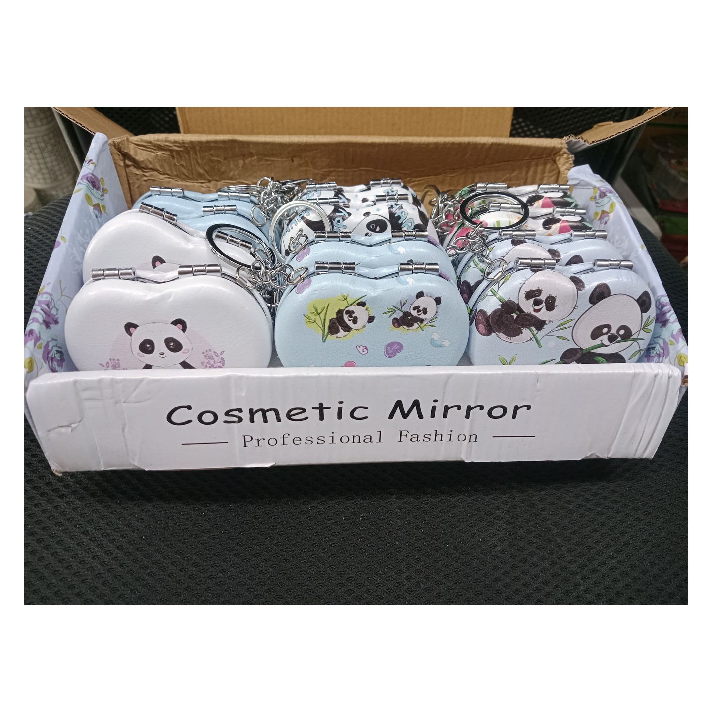 Panda heart pocket mirror Pack of 12