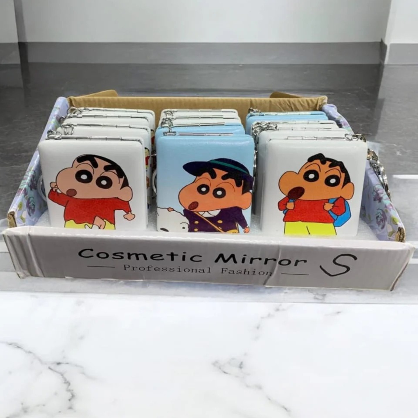 Shinchan Normal pocket mirror Pack of 12  eff price - 68