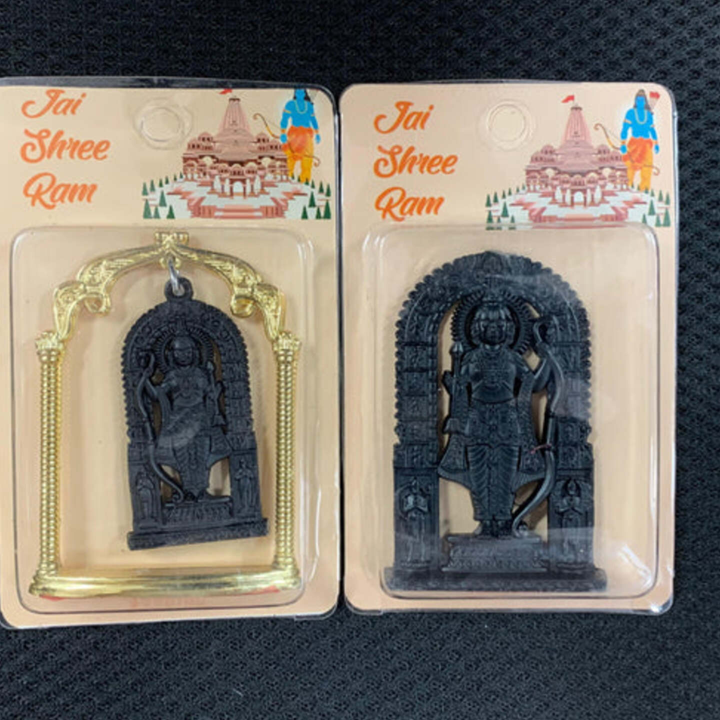 Shree Ram Idol Metal Car Dashboard 3 - 3.5 inches Pack of 3