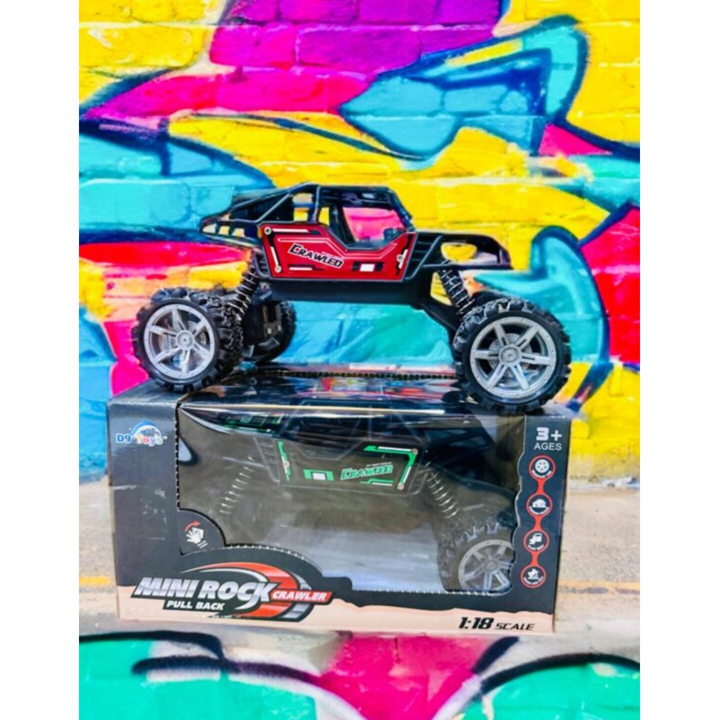 1:18 Scale Mini Rock Crawler Die-Cast Pull Back Car