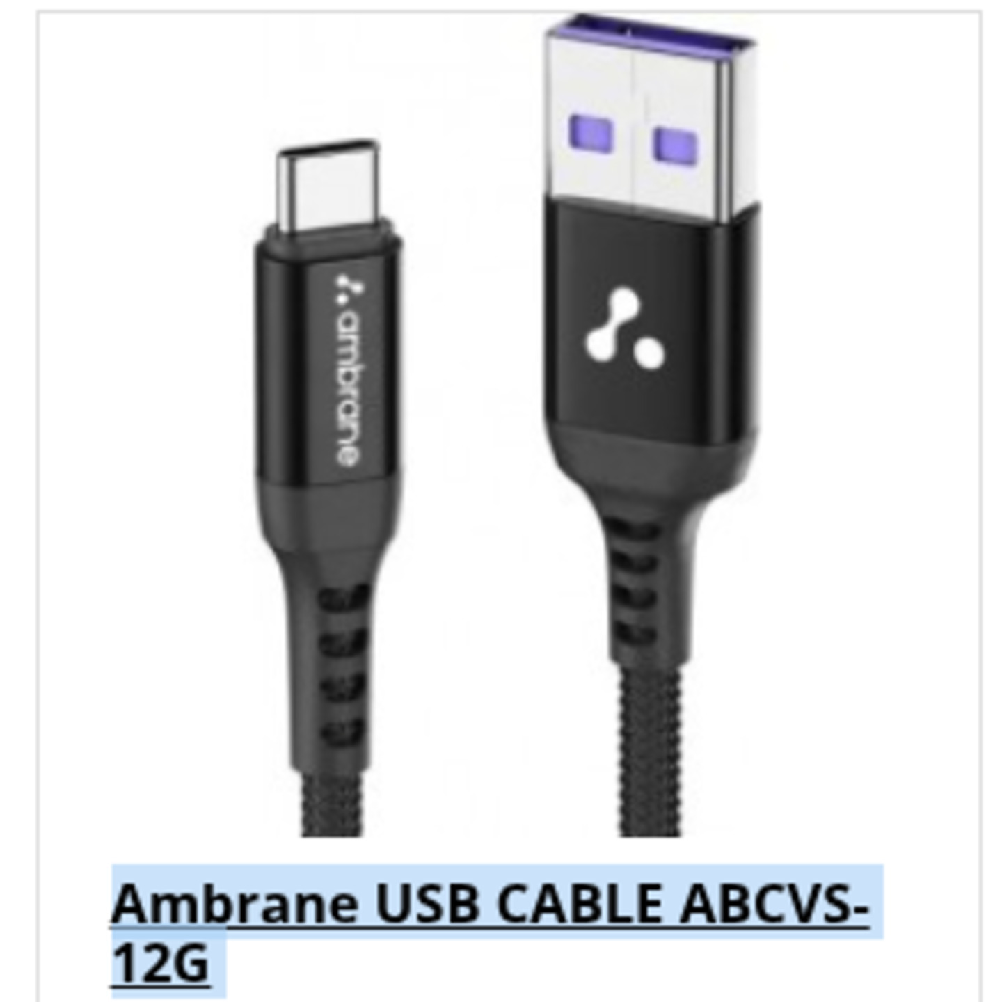 Ambrane USB CABLE ABCVS-12G