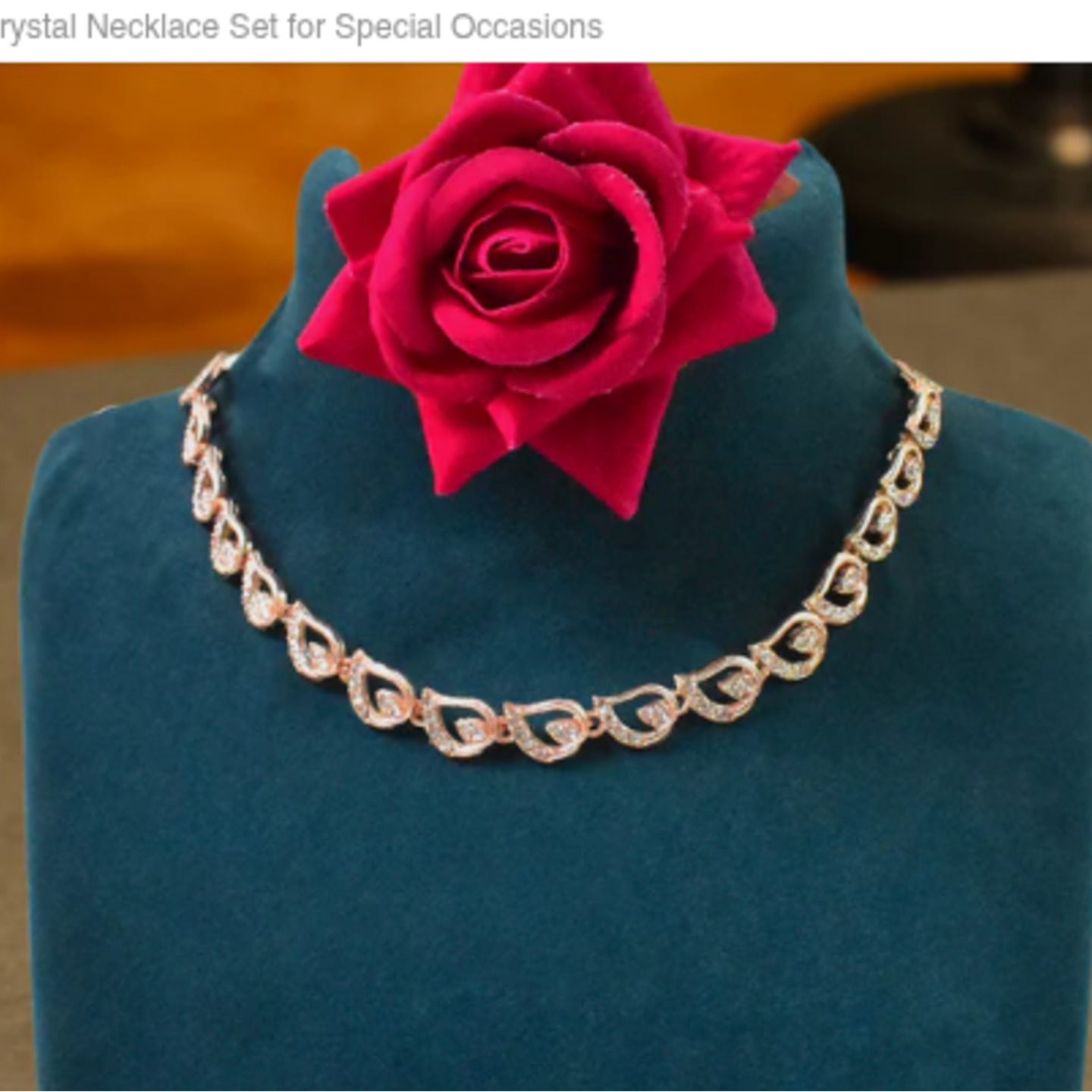 Sparkling Crystal Necklace Set for Special Occasions