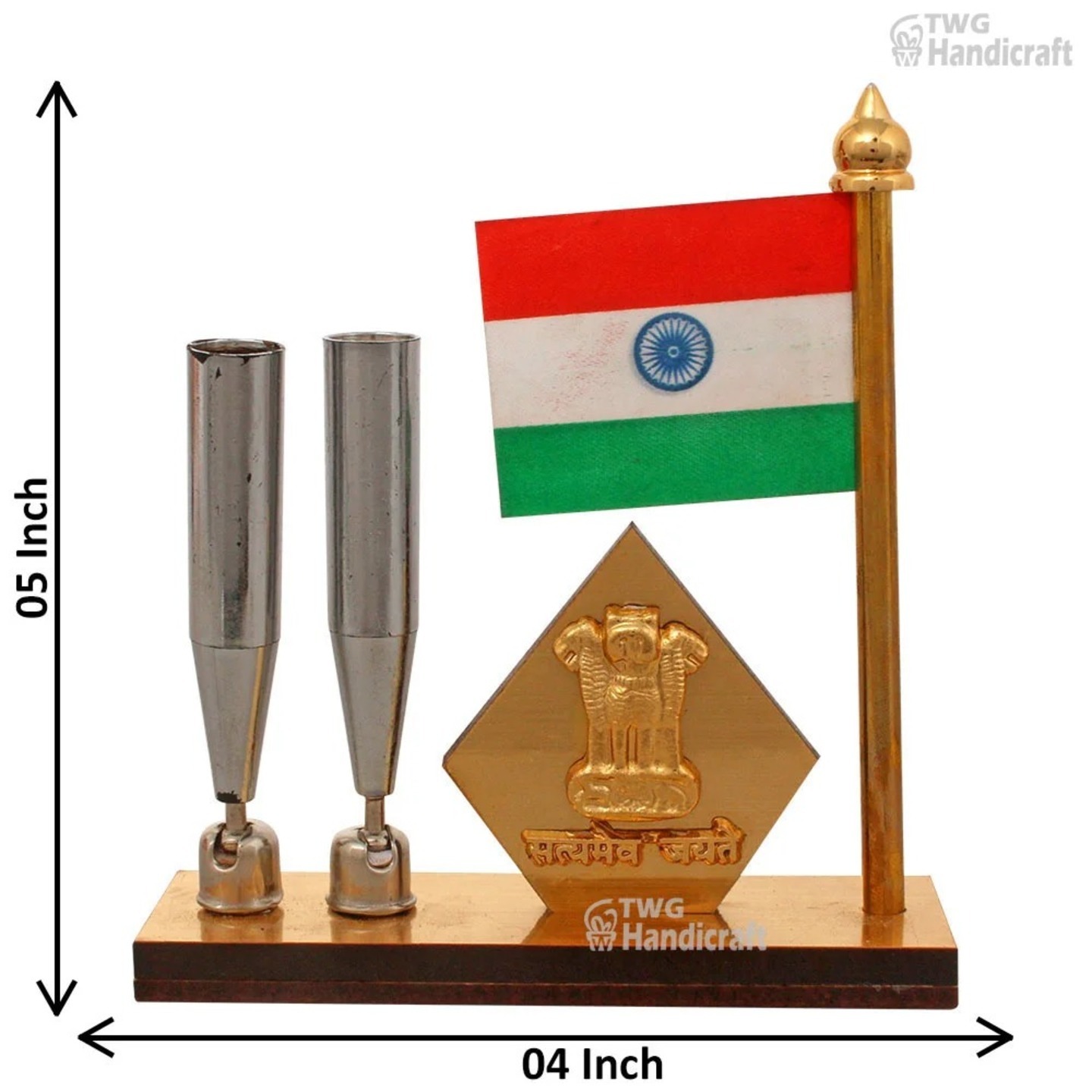 Indian Flag Corporate Table Decor Gift Item 5 Inch ( 13 cm ) - 77X0262G000XZRH
