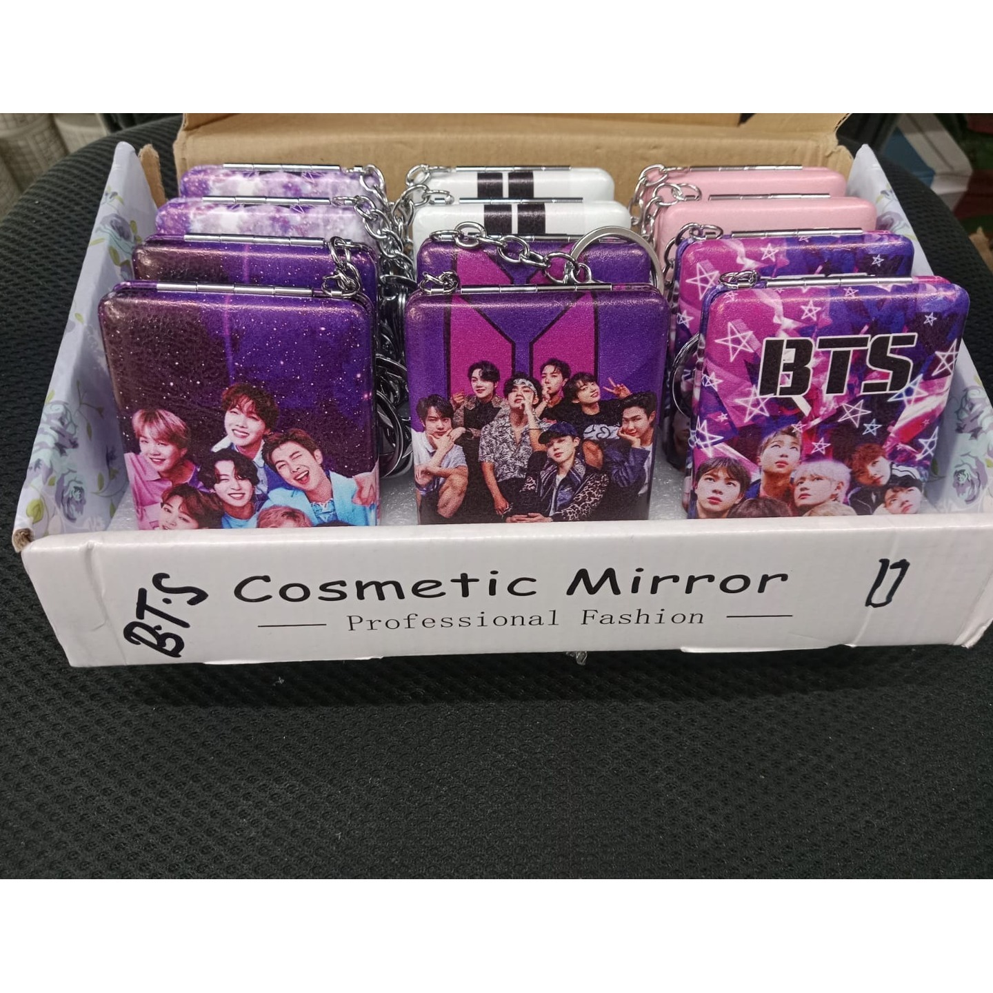 BT boys square pocket mirror Pack of 12