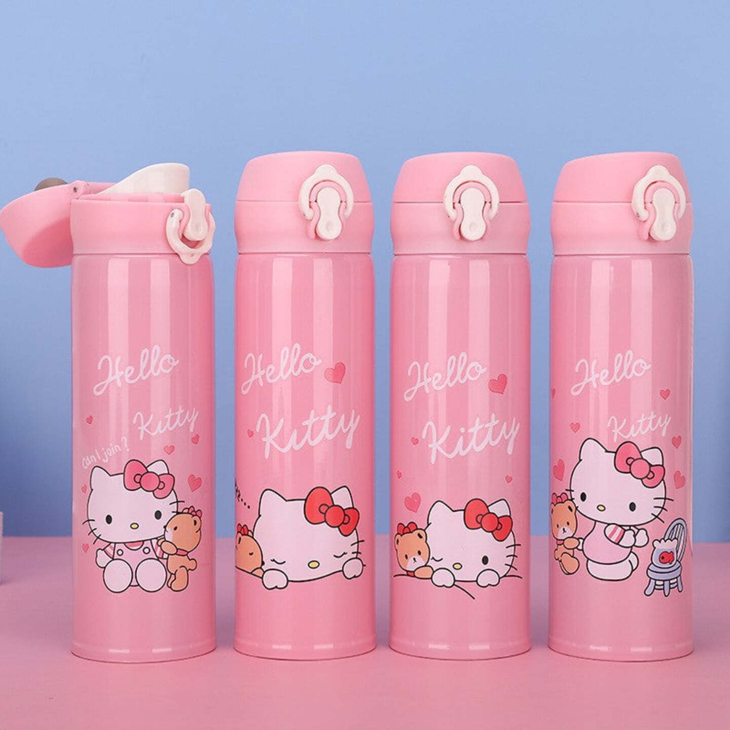 Hello Kitty with little cat 450ml Water Bottle Pack of 10
