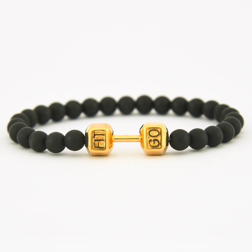 GOLD DUMBBELL BRACELET