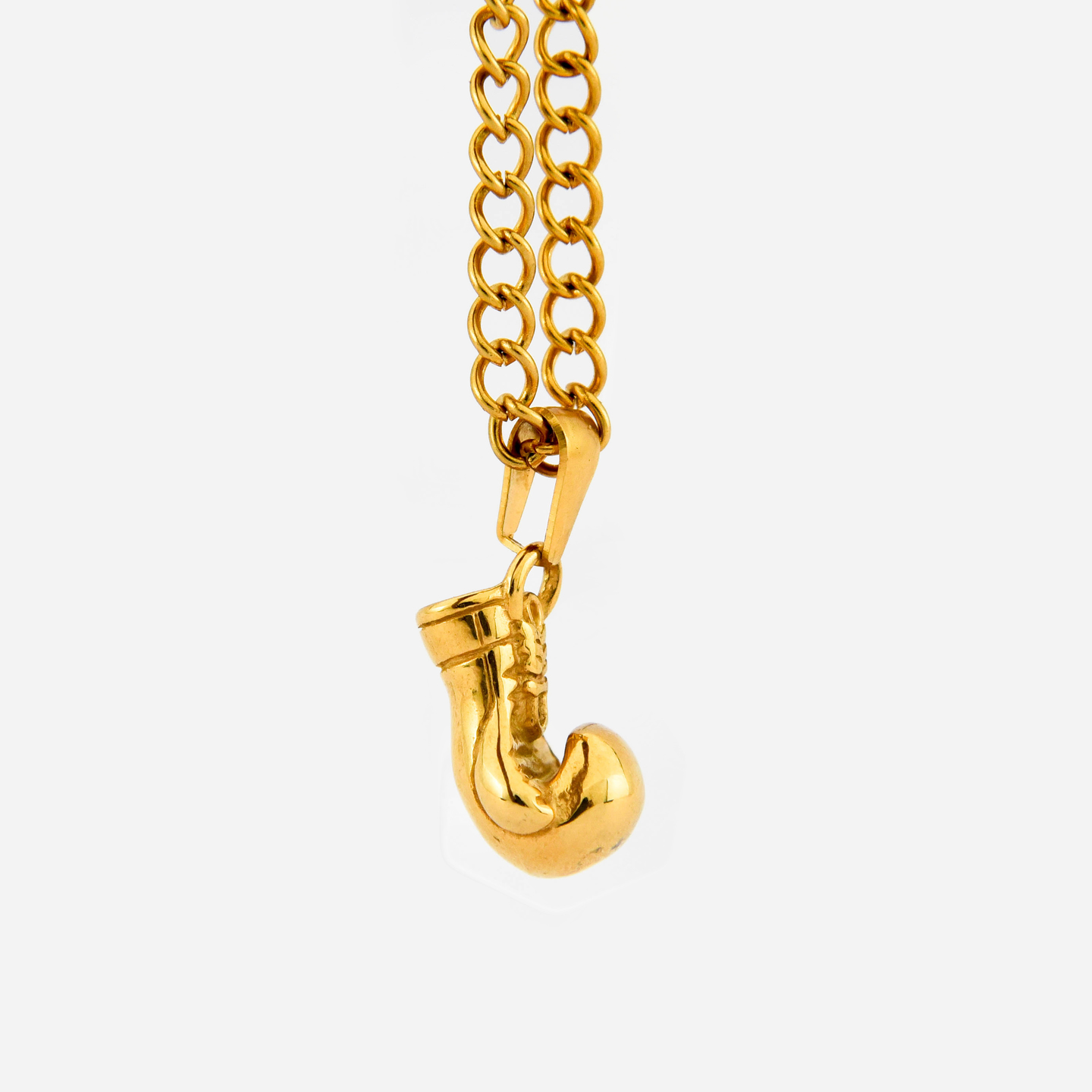 gold boxing glove necklace