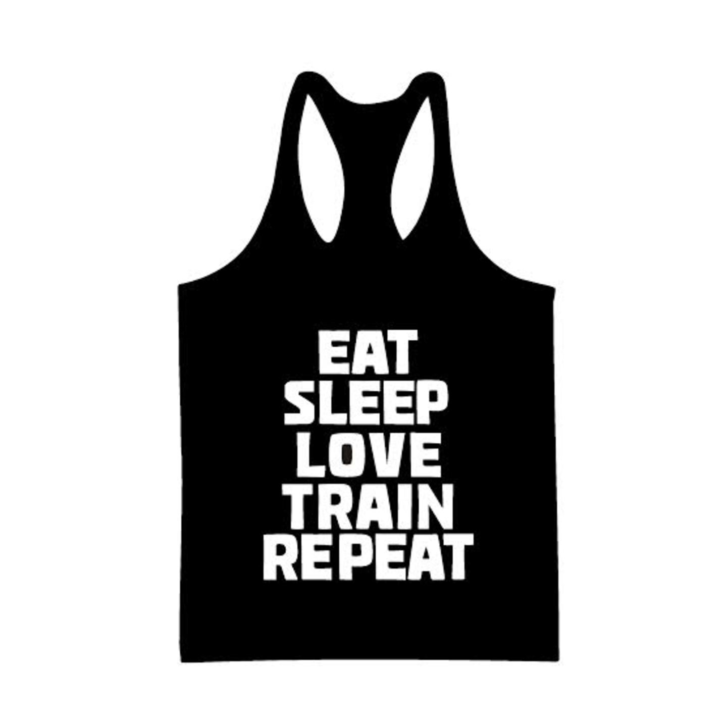 EAT SLEEP LOVE TRAIN REPEAT STRINGER